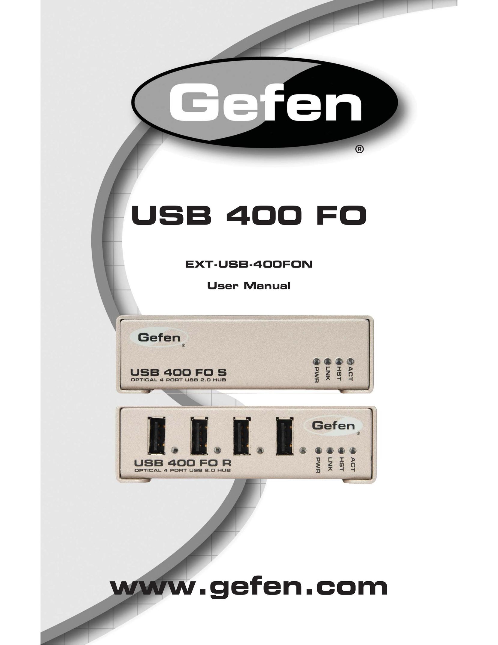 Gefen EXT-USB-400FON Computer Drive User Manual