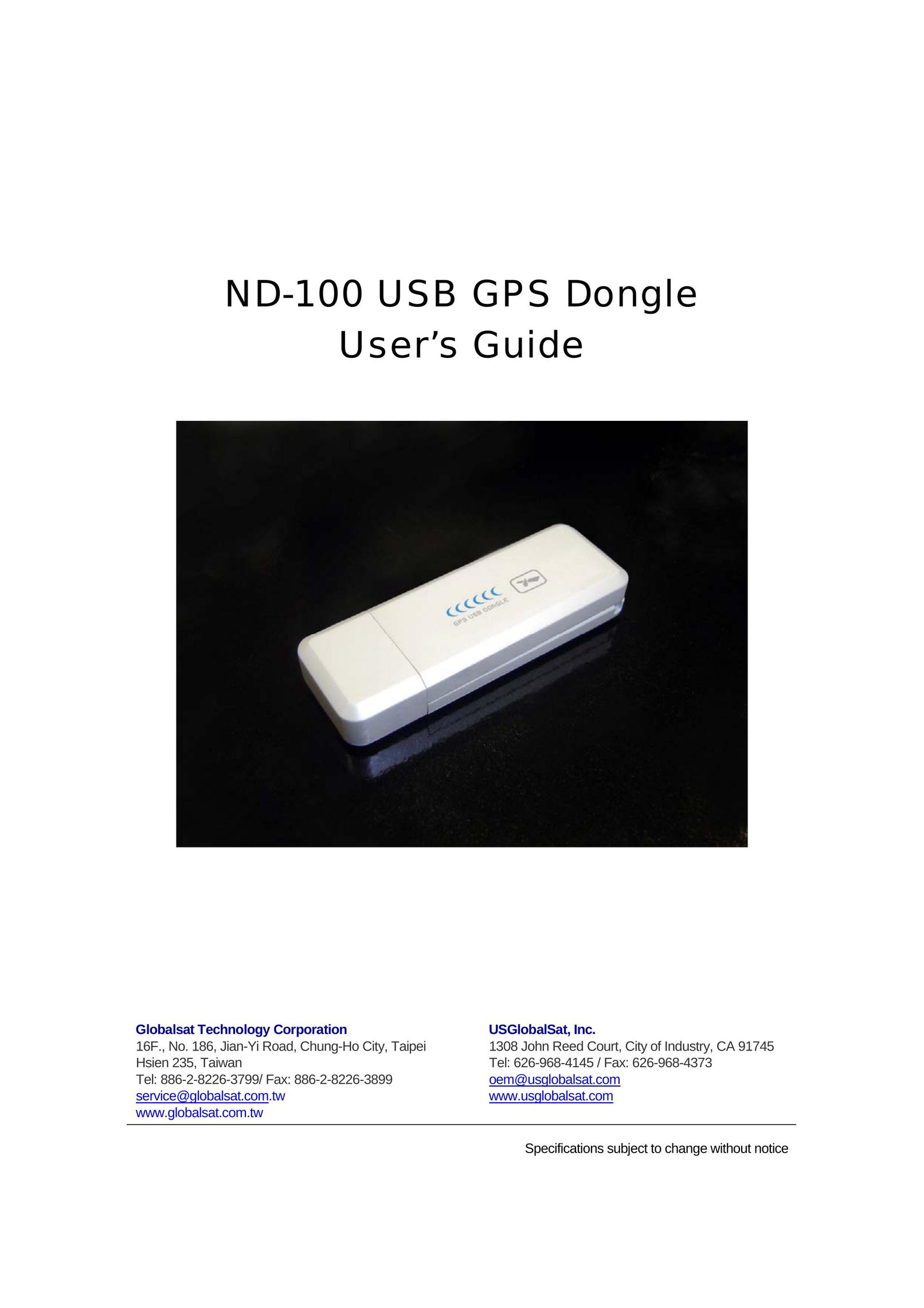 Globalsat Technology ND-100 Computer Drive User Manual