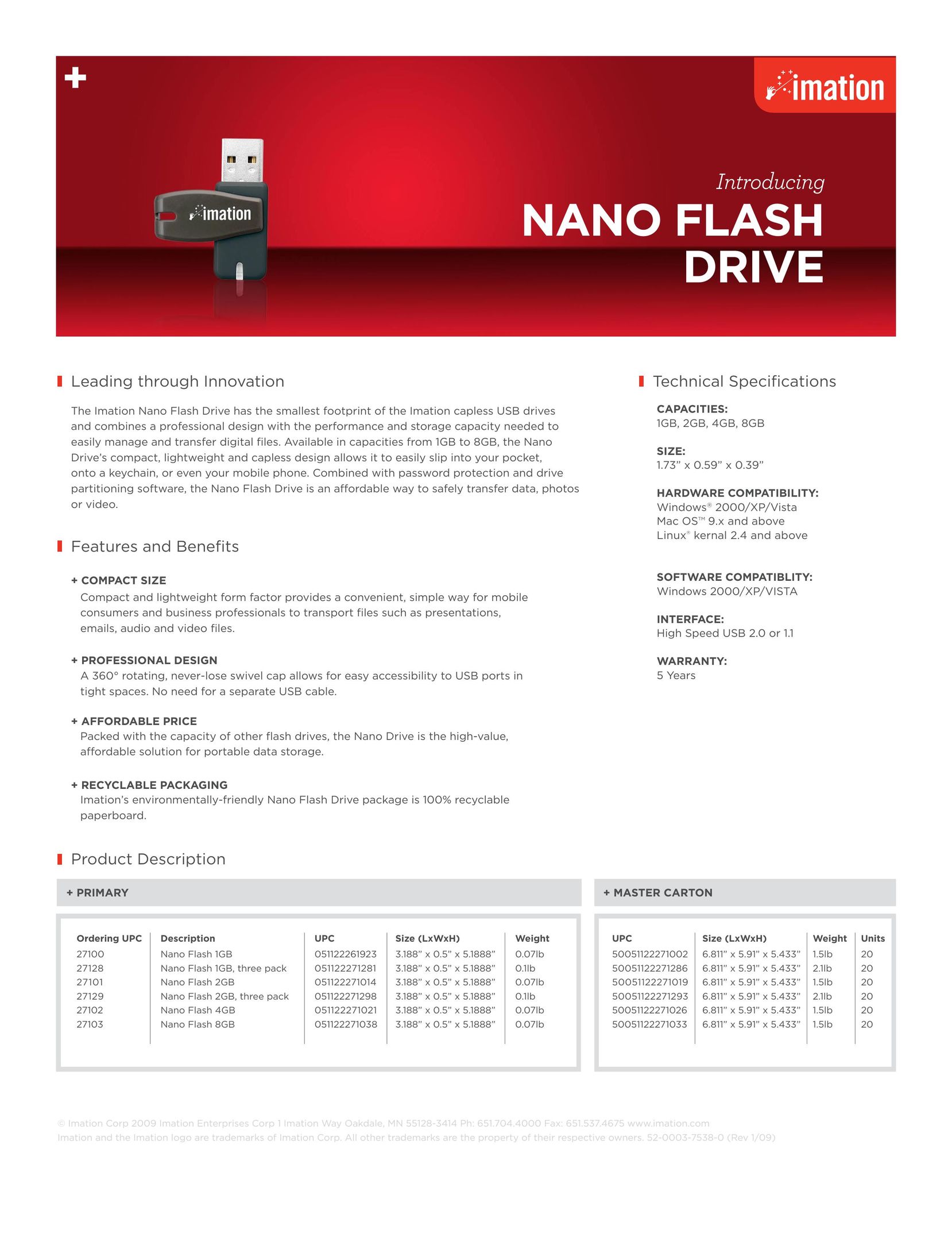 Imation Nano Flash Drive Computer Drive User Manual
