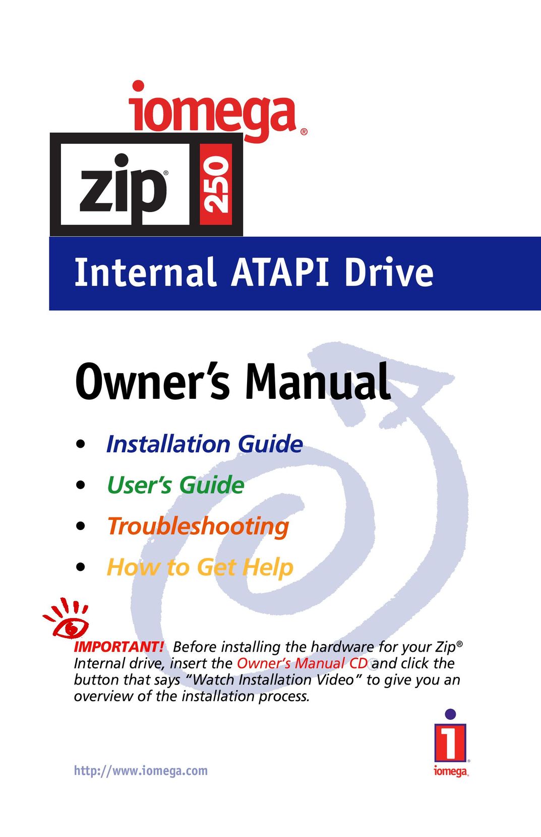 Iomega 03798300 Computer Drive User Manual