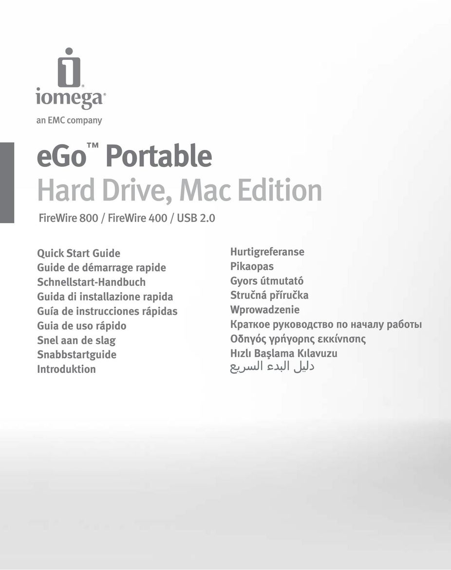 Iomega eGo Portable Computer Drive User Manual