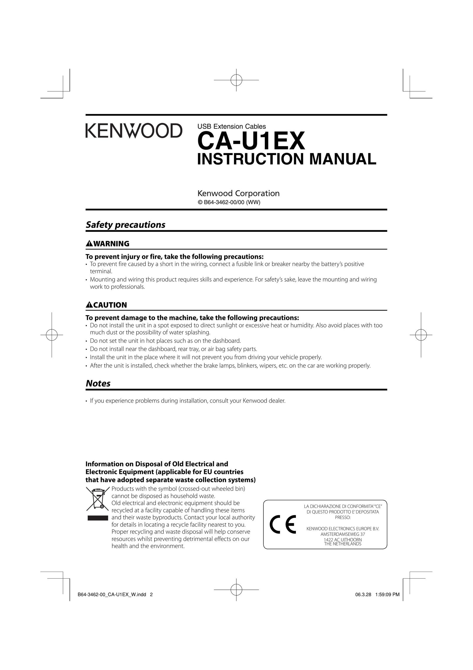 Kenwood CA-U1EX Computer Drive User Manual