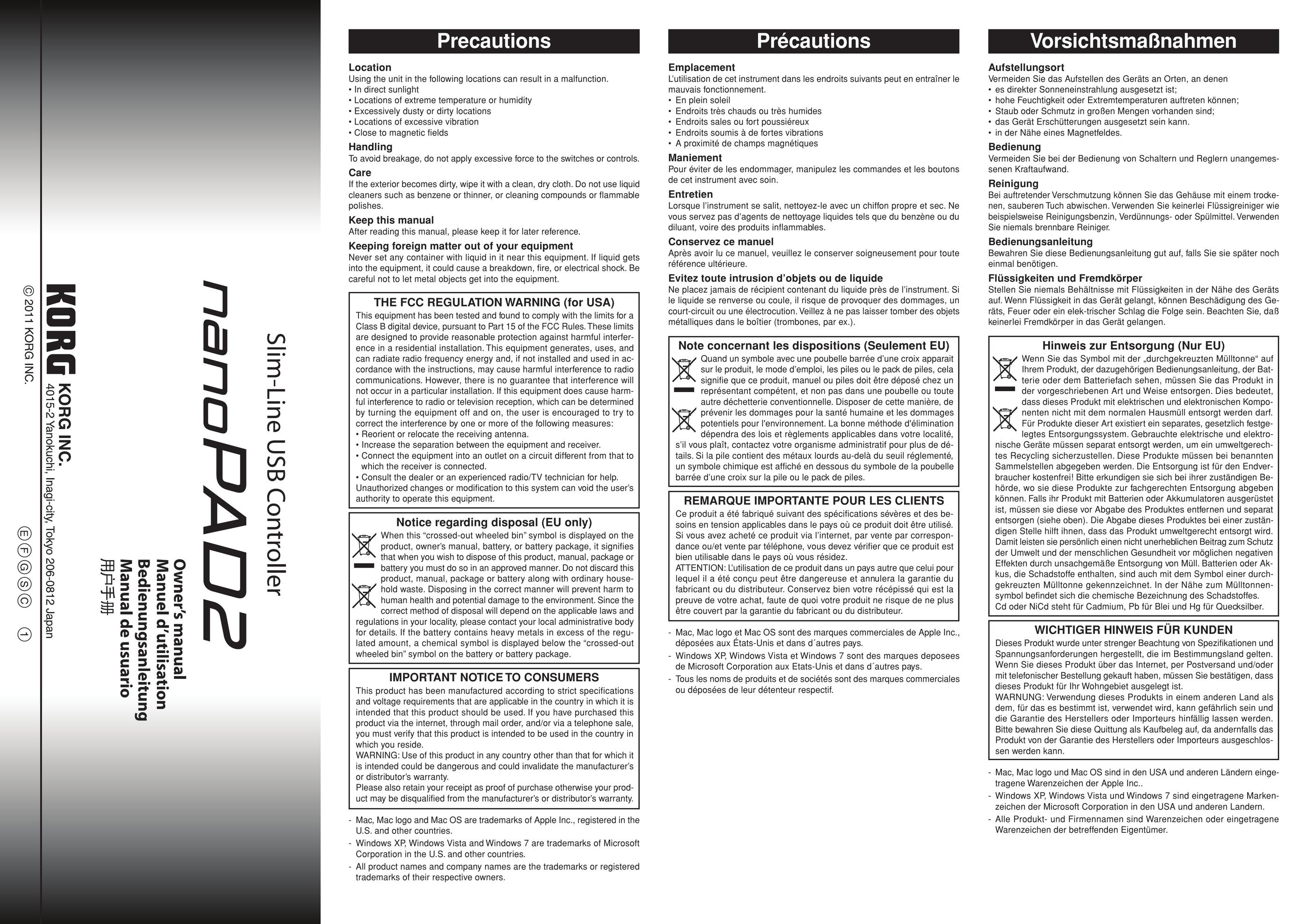 Korg 4019.2 Computer Drive User Manual