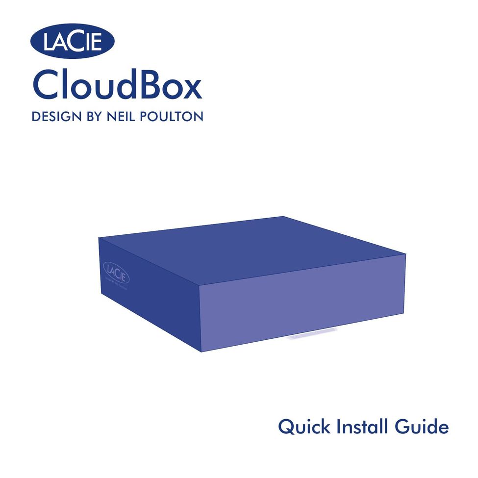 LaCie CloudBox Computer Drive User Manual