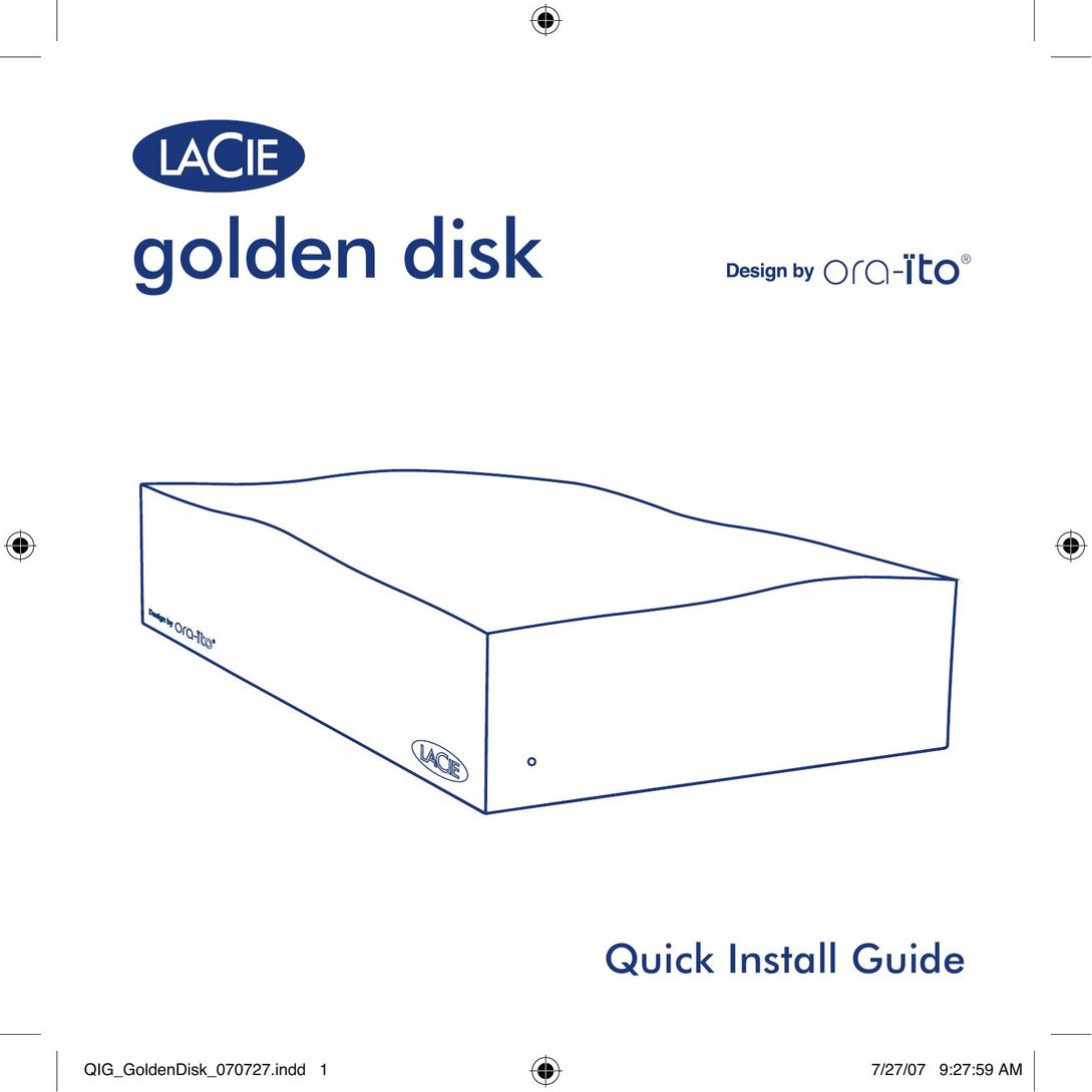 LaCie Golden Disk Computer Drive User Manual