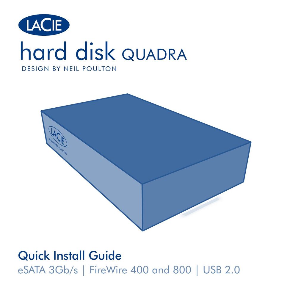 LaCie Hard Disk Quadra Computer Drive User Manual