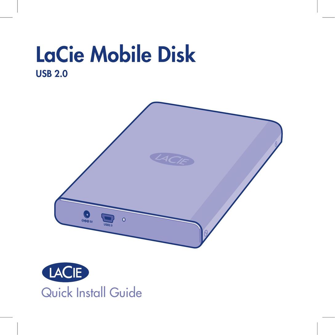 LaCie Mobile Disk Computer Drive User Manual