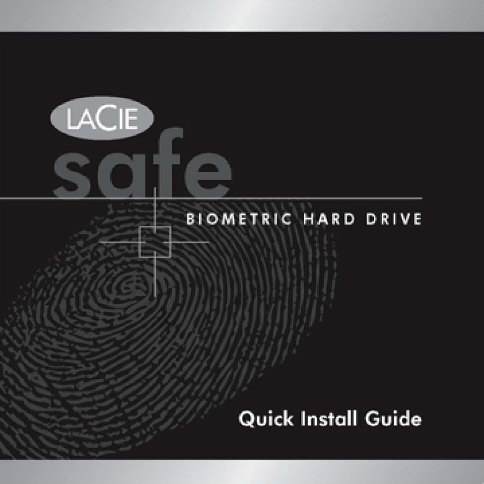 LaCie Safe Biometric Computer Drive User Manual