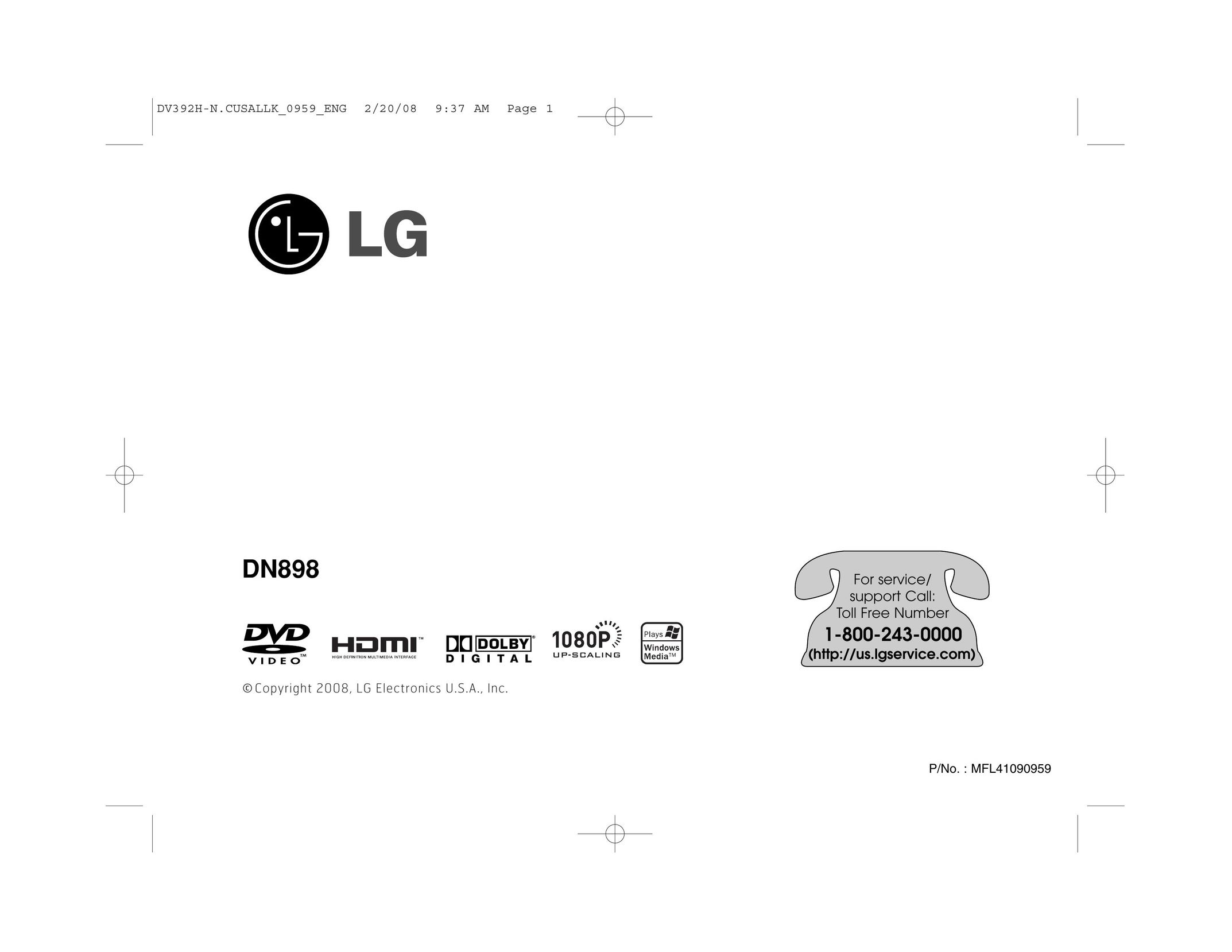 LG Electronics DN898 Computer Drive User Manual