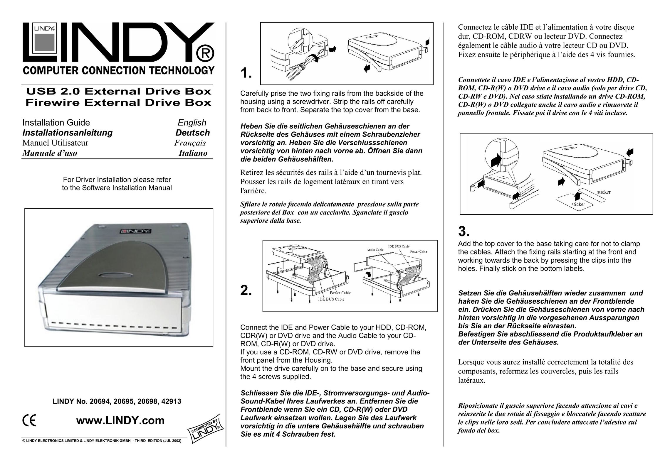 Lindy 20694 Computer Drive User Manual