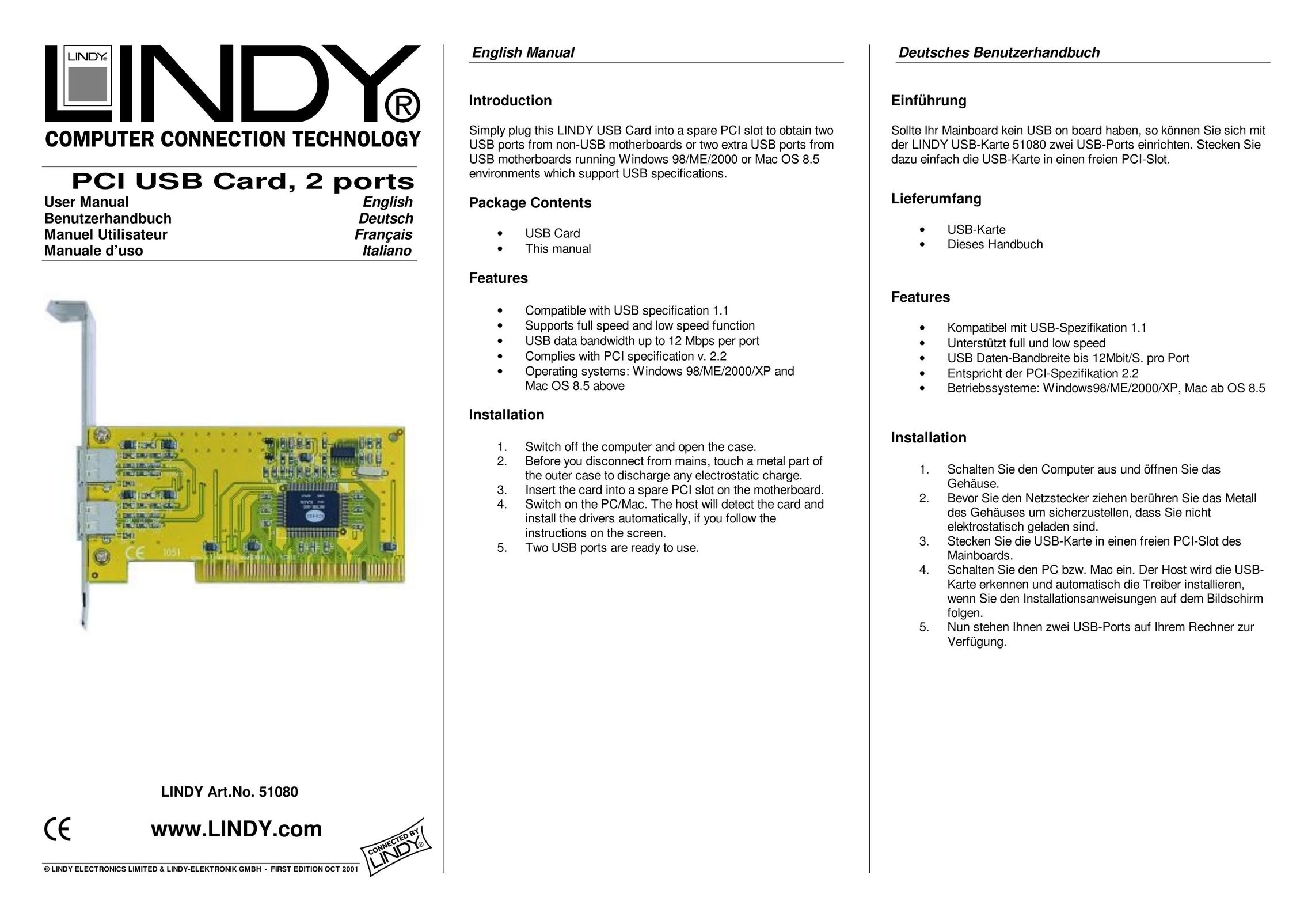 Lindy 51080 Computer Drive User Manual