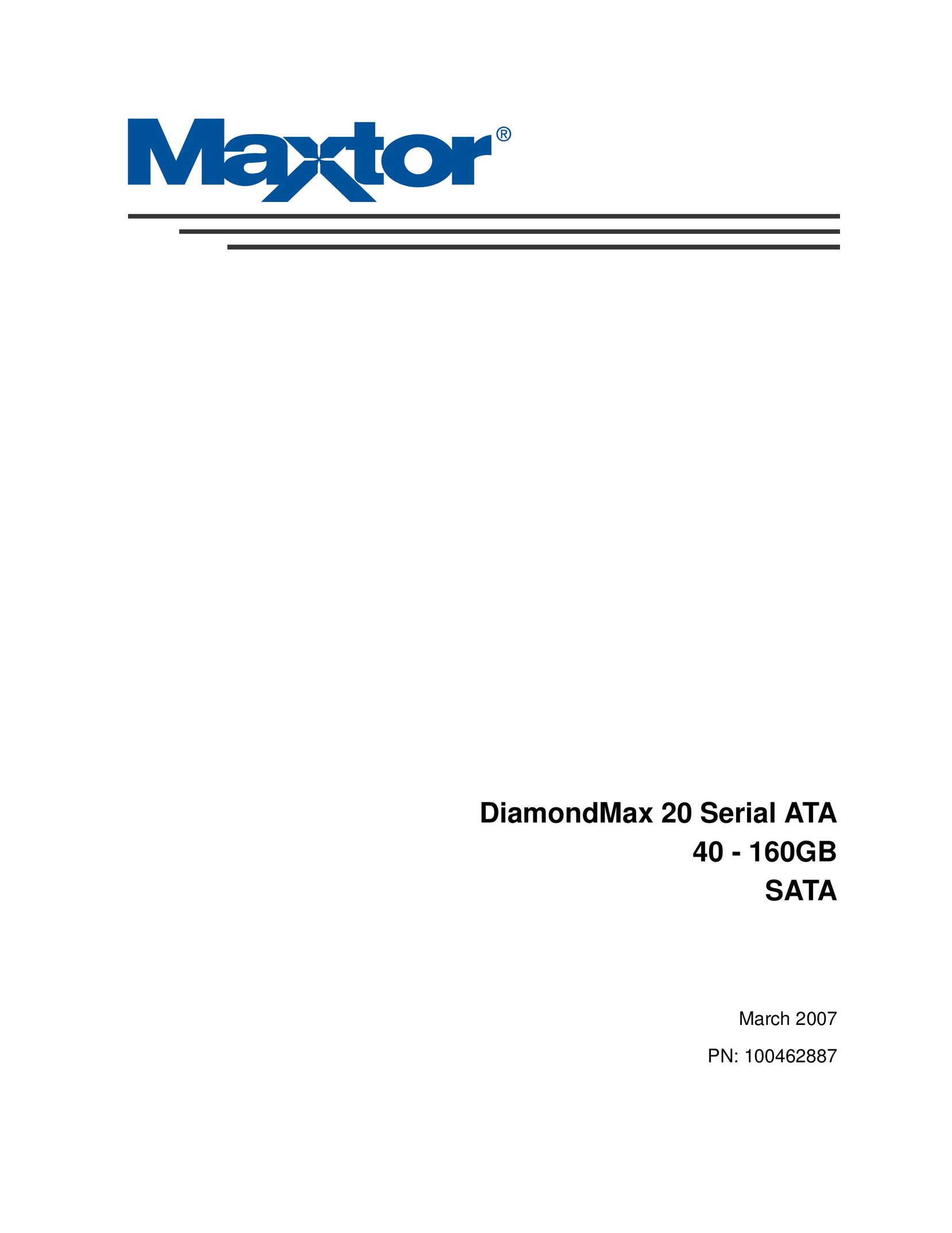 Maxtor 100462887 Computer Drive User Manual