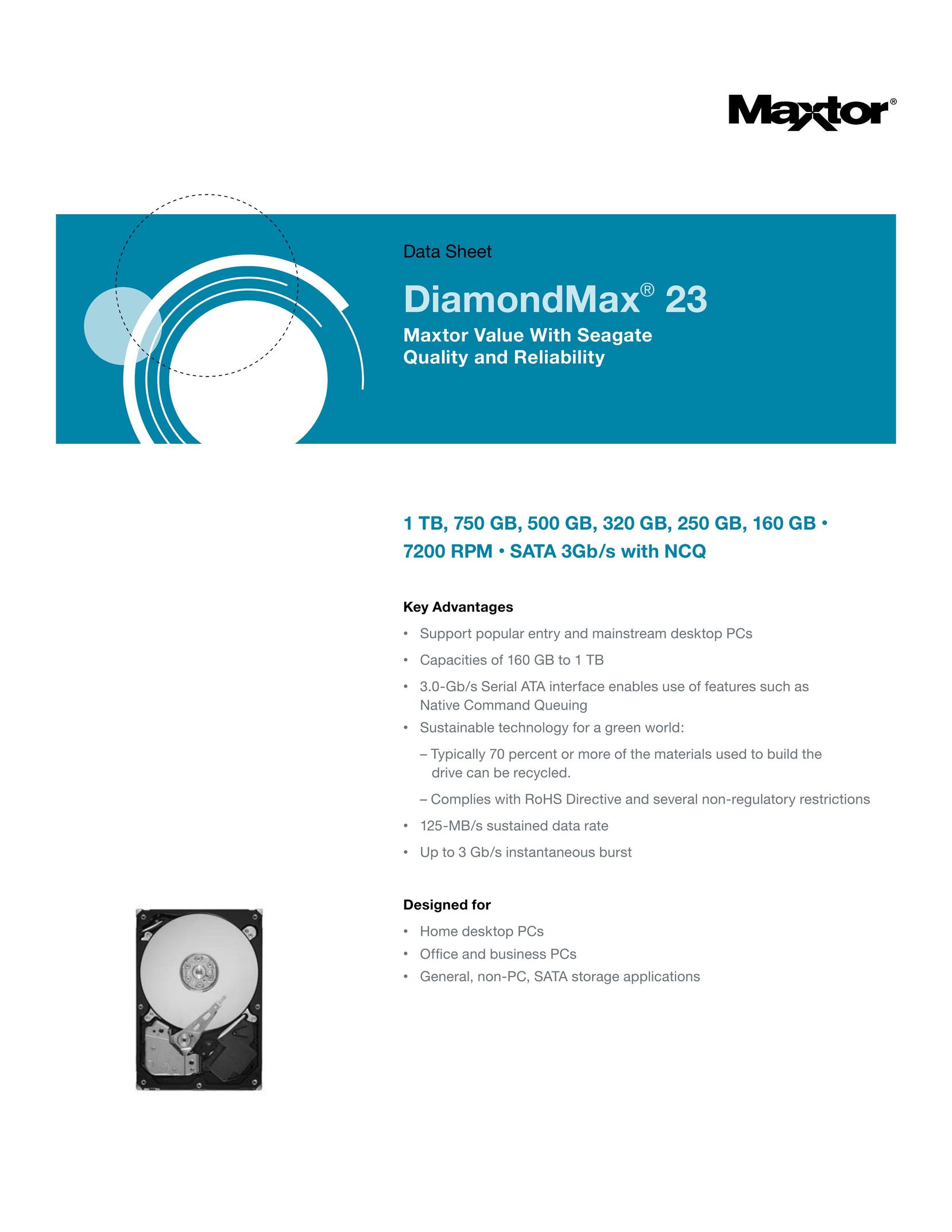 Maxtor 23 Computer Drive User Manual