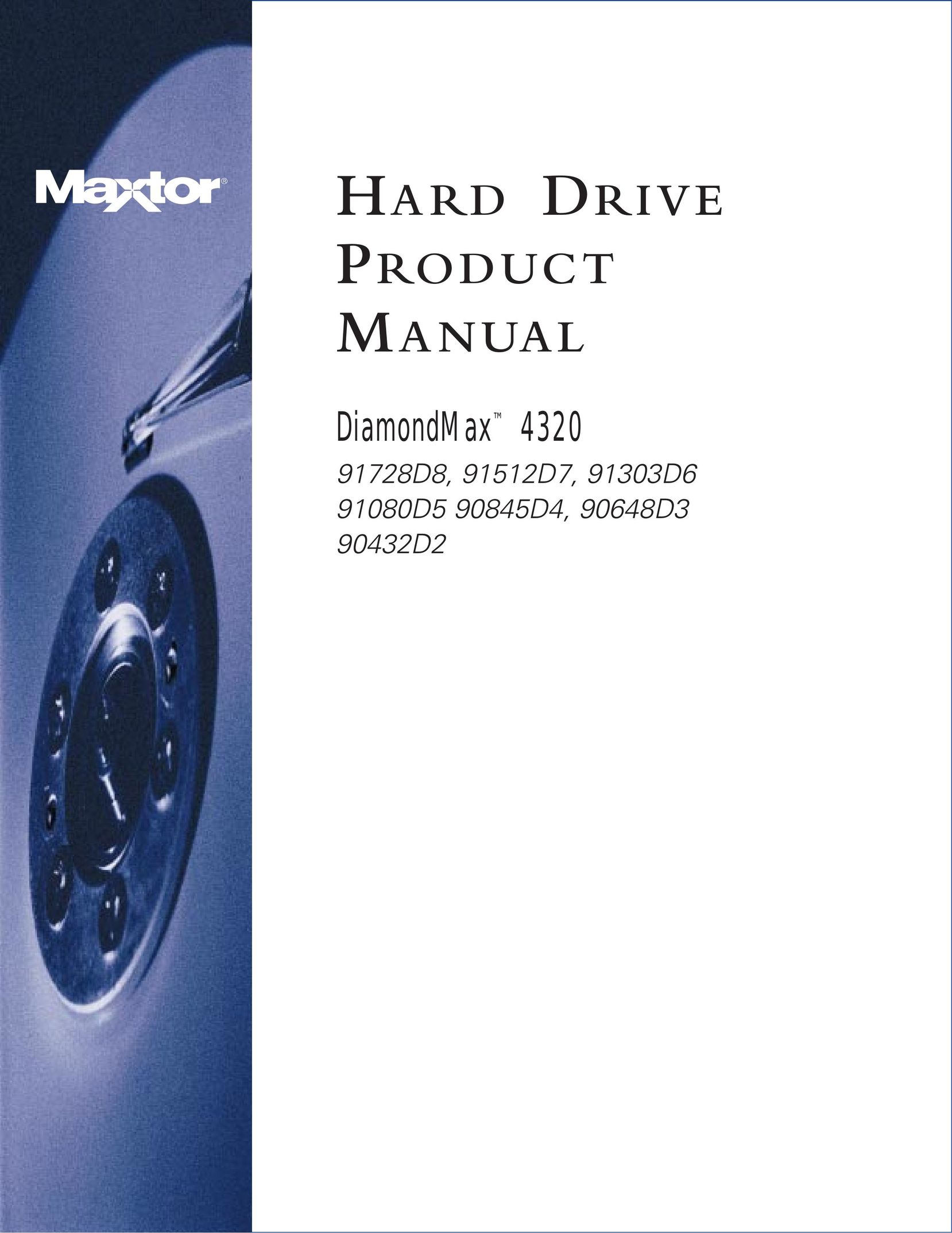 Maxtor 4320 Computer Drive User Manual