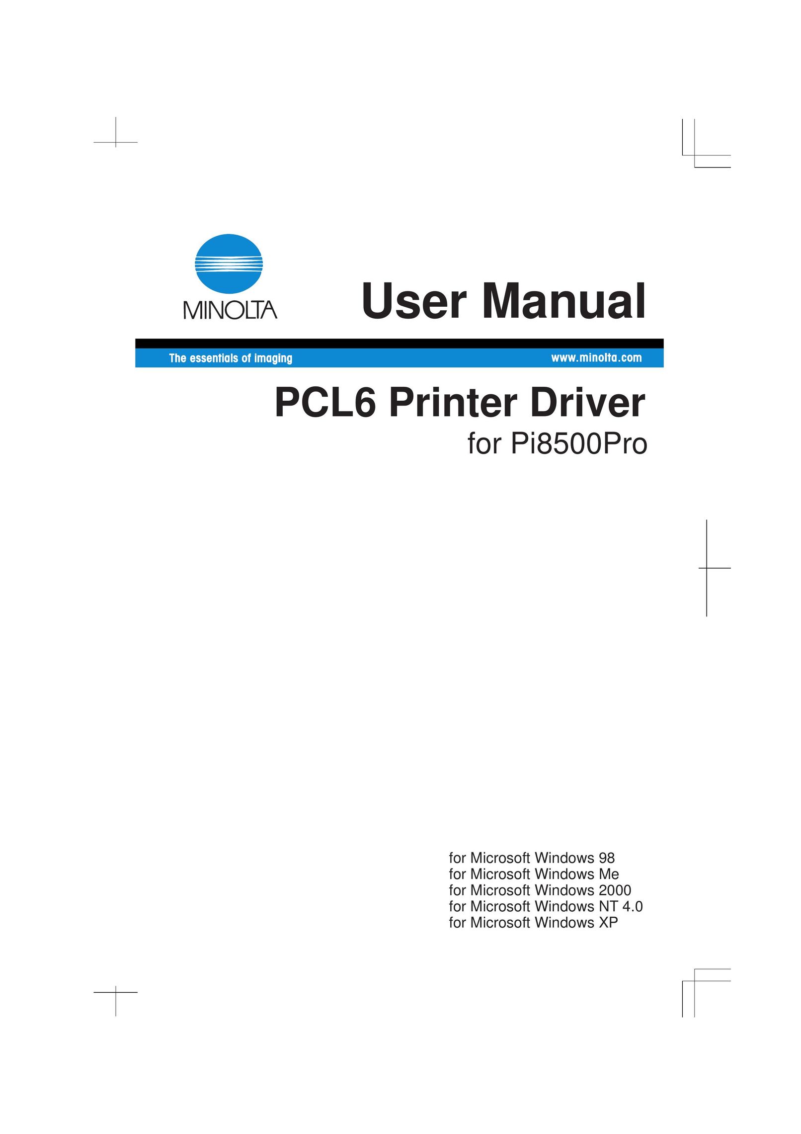 Minolta PCL6 Computer Drive User Manual