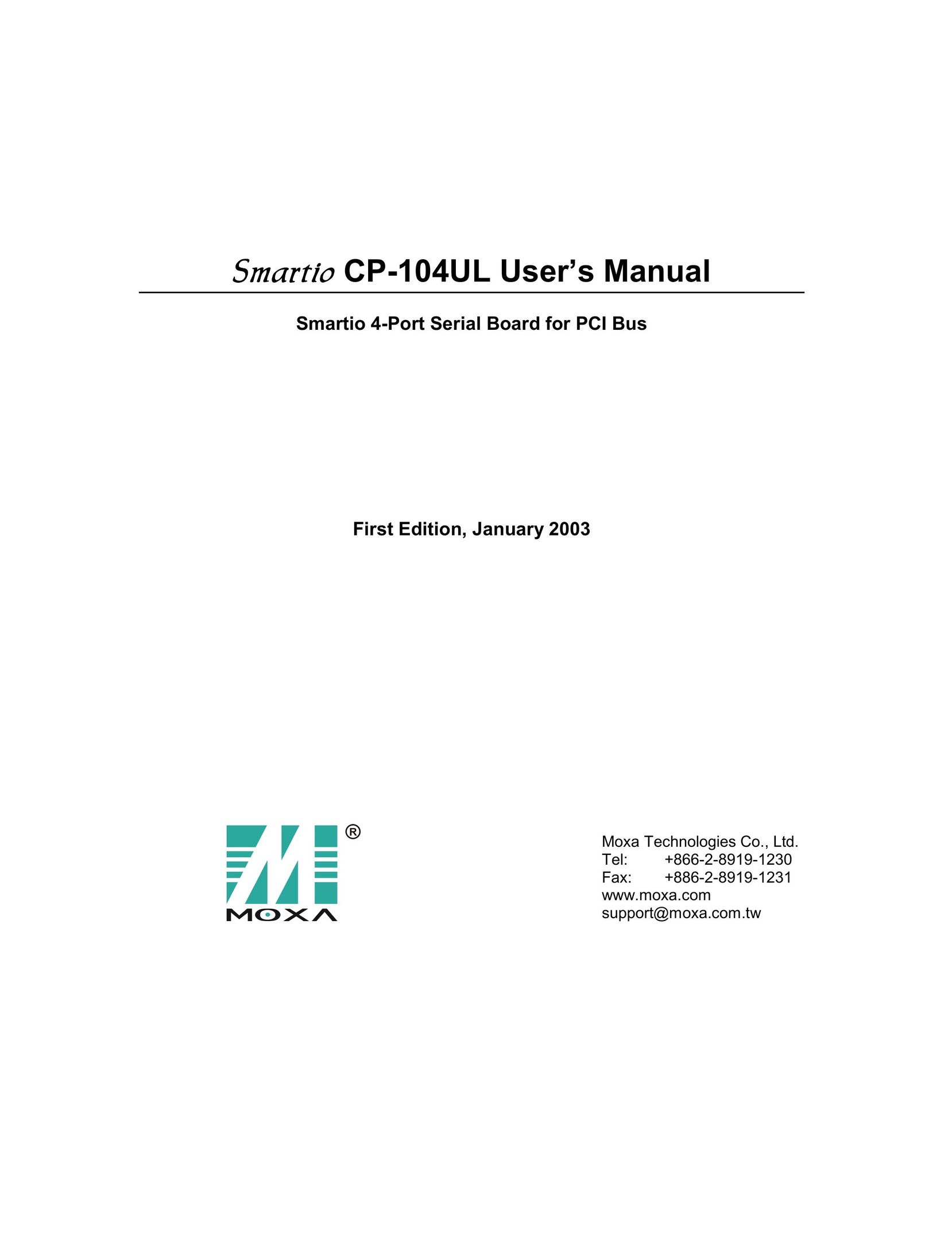 Moxa Technologies CP-104UL Computer Drive User Manual