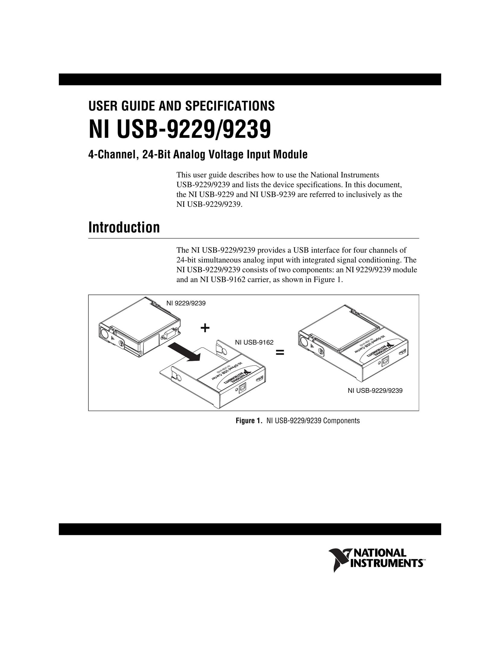 National Instruments NI USB-9239 Computer Drive User Manual