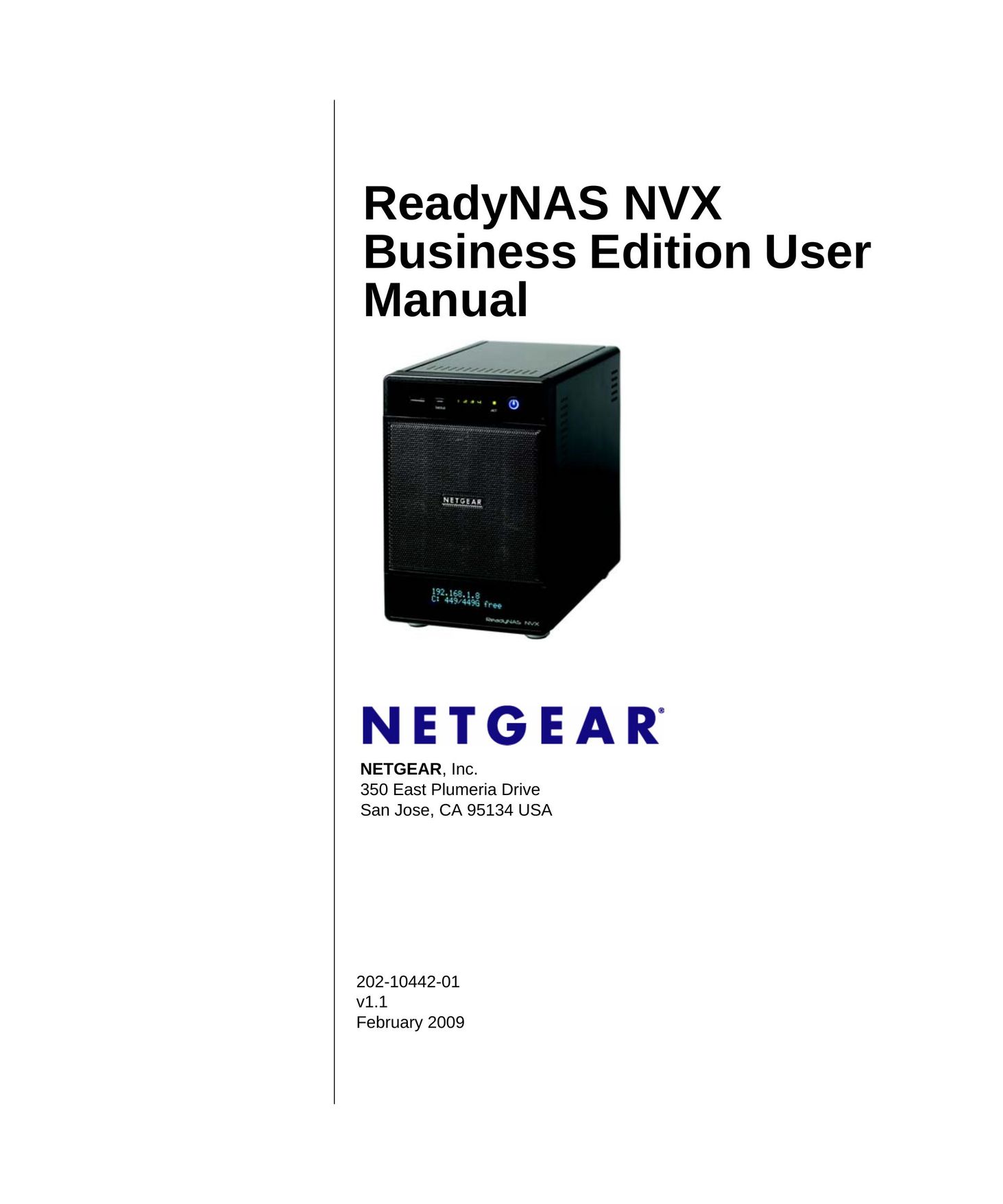 NETGEAR NVX Computer Drive User Manual