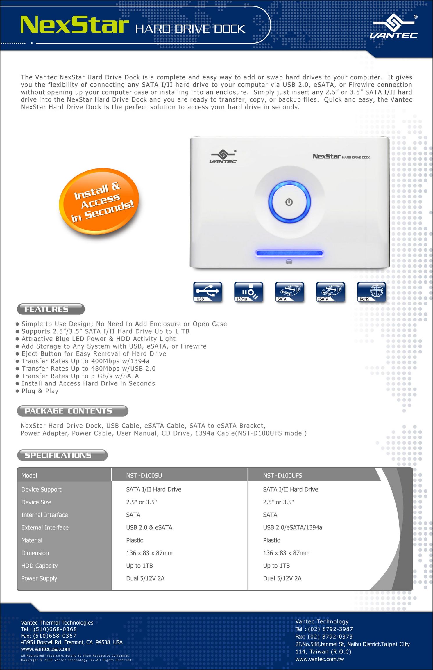 Nexstar NST-D100SU Computer Drive User Manual