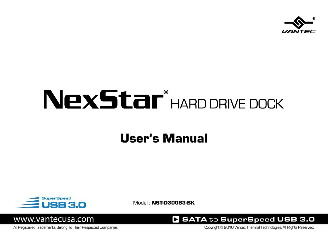 Nexstar NST-D300S3-BK Computer Drive User Manual