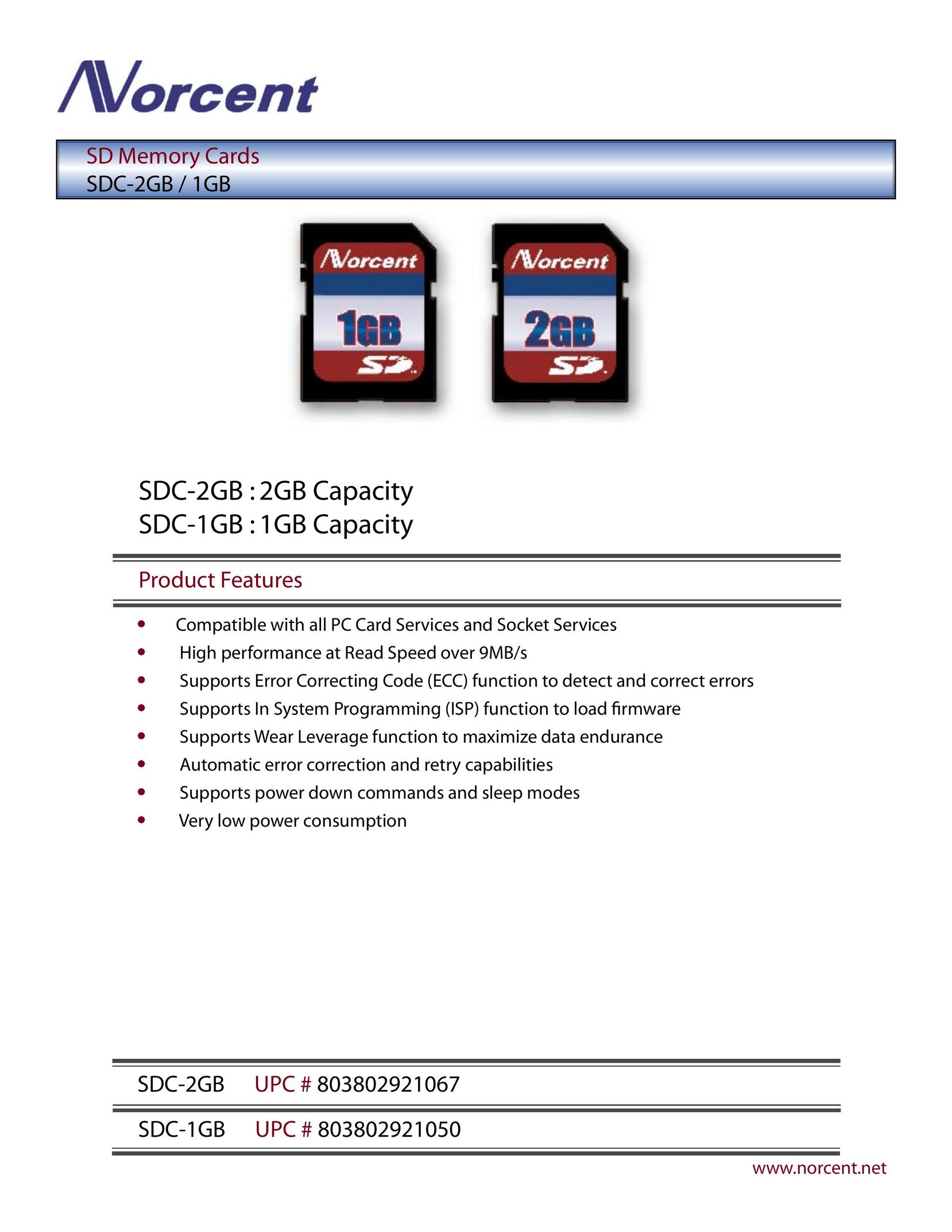 Norcent Technologies SDC-2GB / 1GB Computer Drive User Manual
