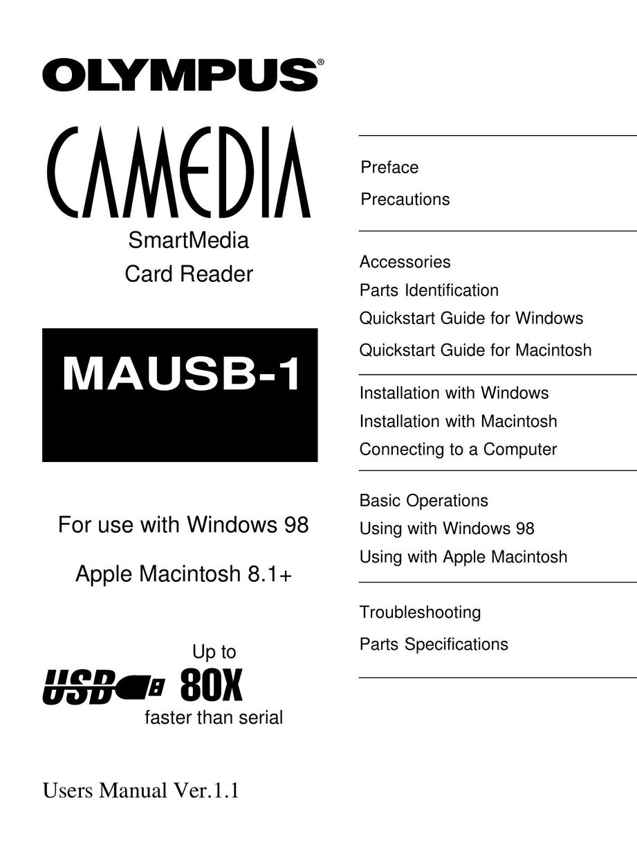 Olympus MAUSB-1 Computer Drive User Manual