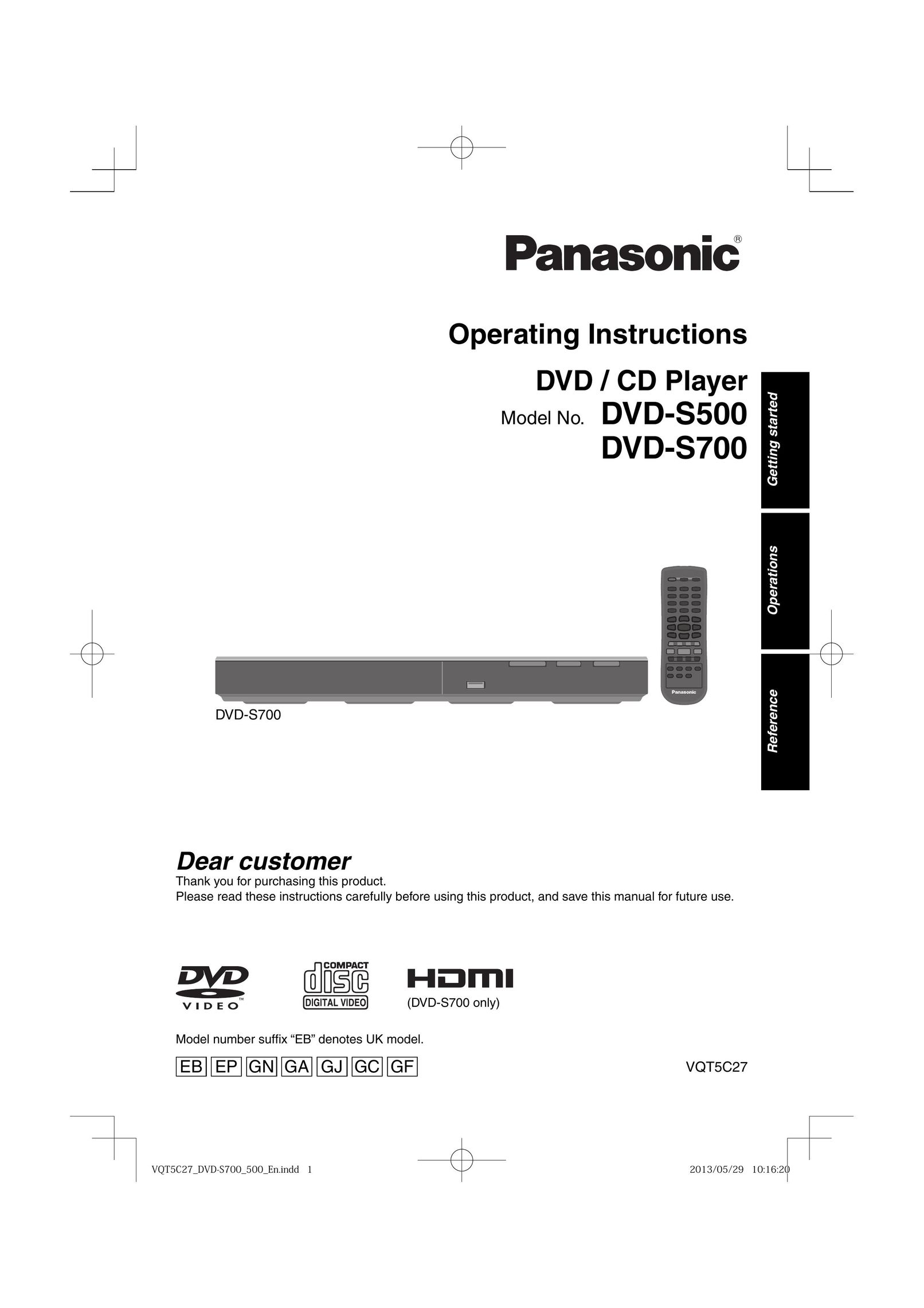 Panasonic DVD-S500 Computer Drive User Manual