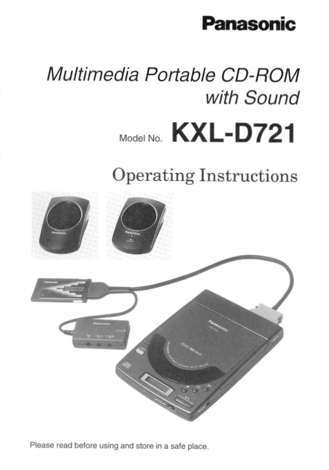 Panasonic KXL-D721 Computer Drive User Manual