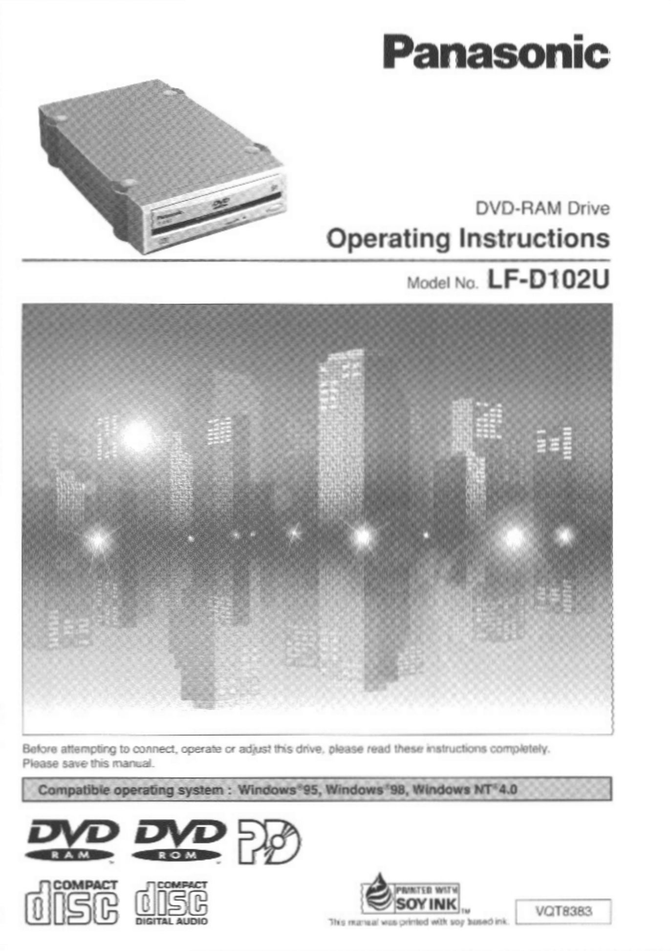 Panasonic LF-D102U Computer Drive User Manual