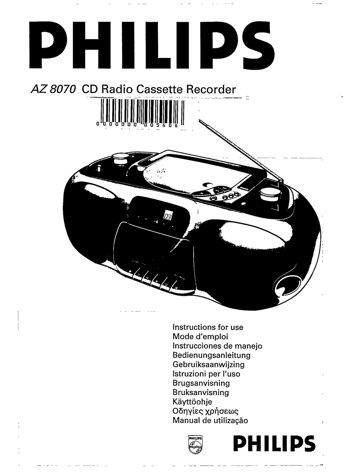Philips AZ 8070 Computer Drive User Manual