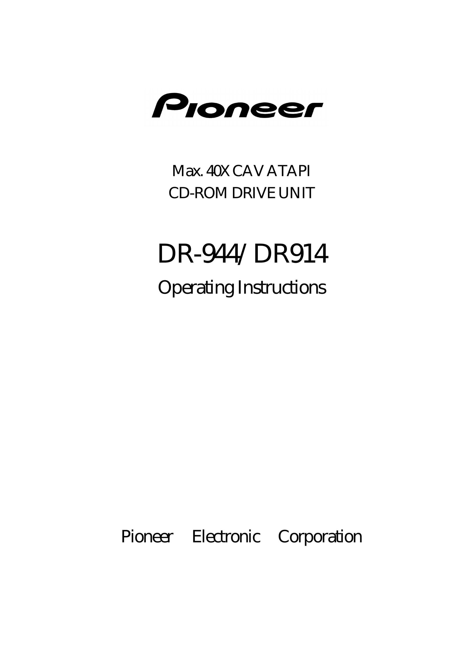 Pioneer DR914 Computer Drive User Manual