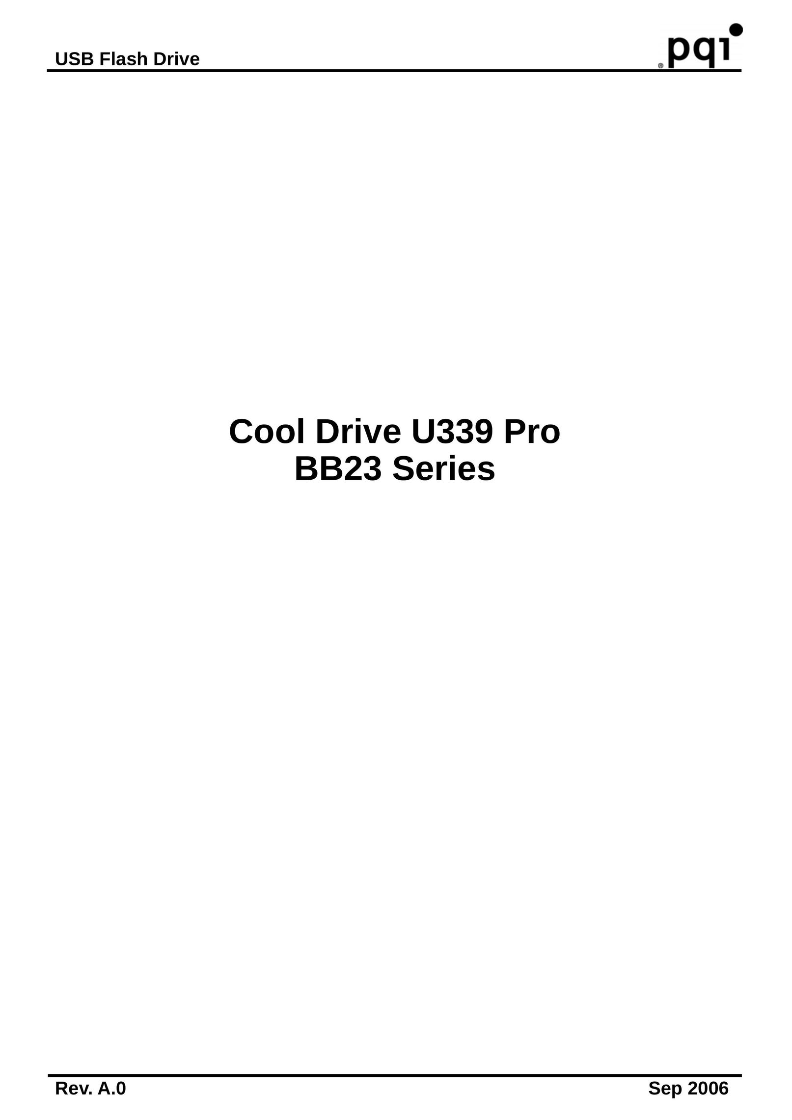 PQI U339 Pro Computer Drive User Manual