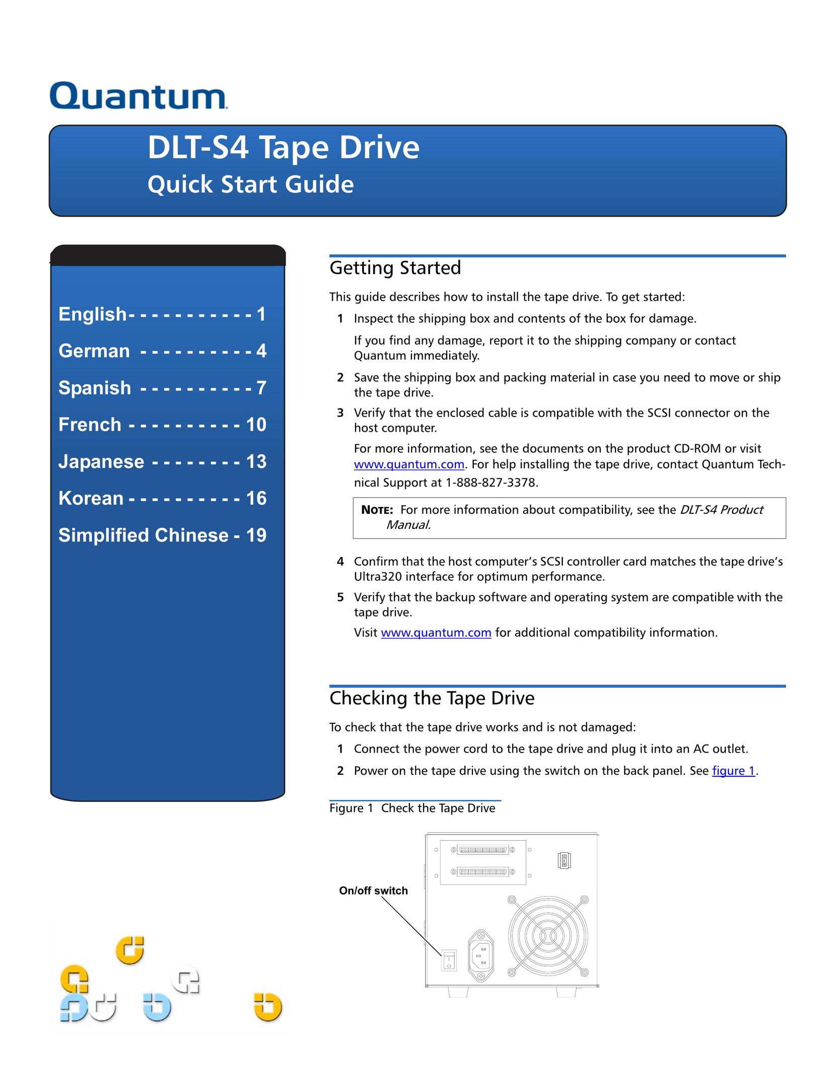 Quantum DLT-S4 Computer Drive User Manual