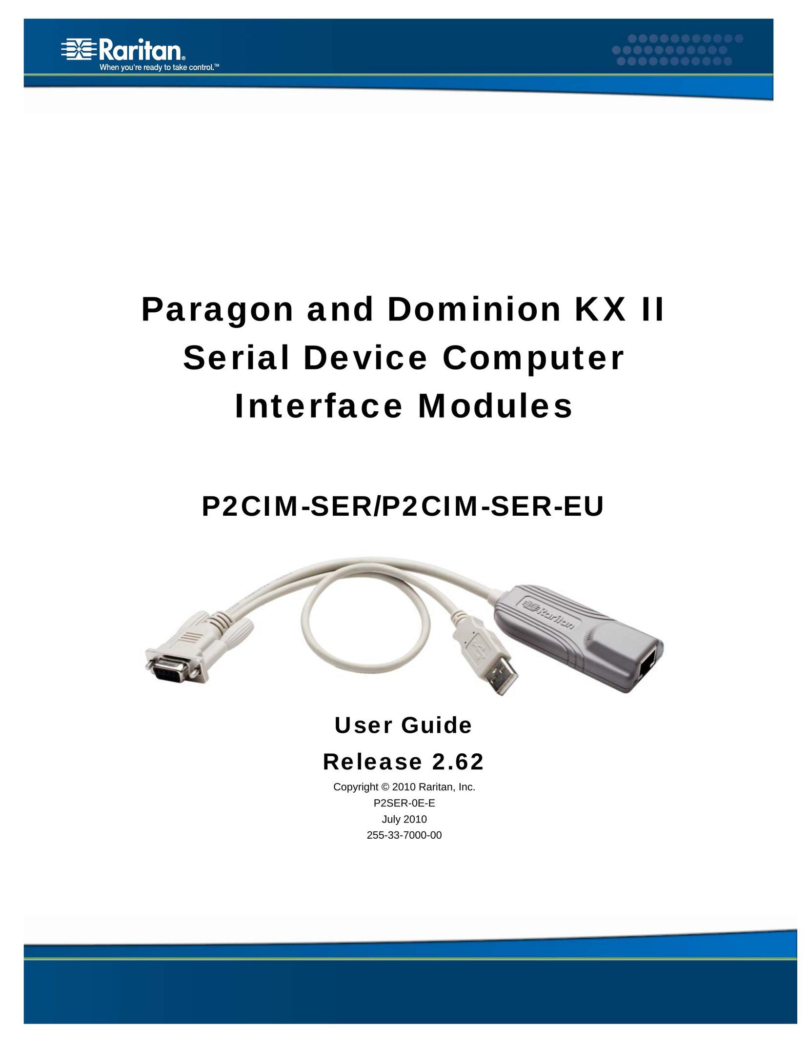 Raritan Computer P2CIM-SER Computer Drive User Manual