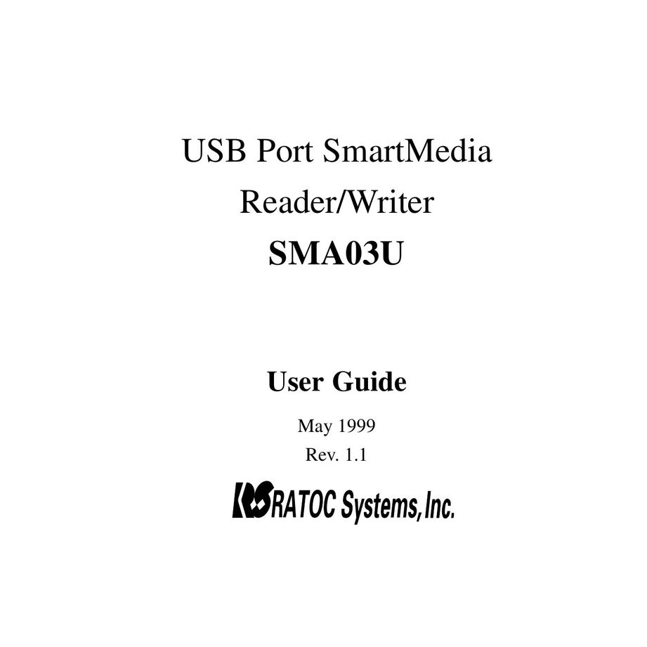 Ratoc Systems SMA03U Computer Drive User Manual