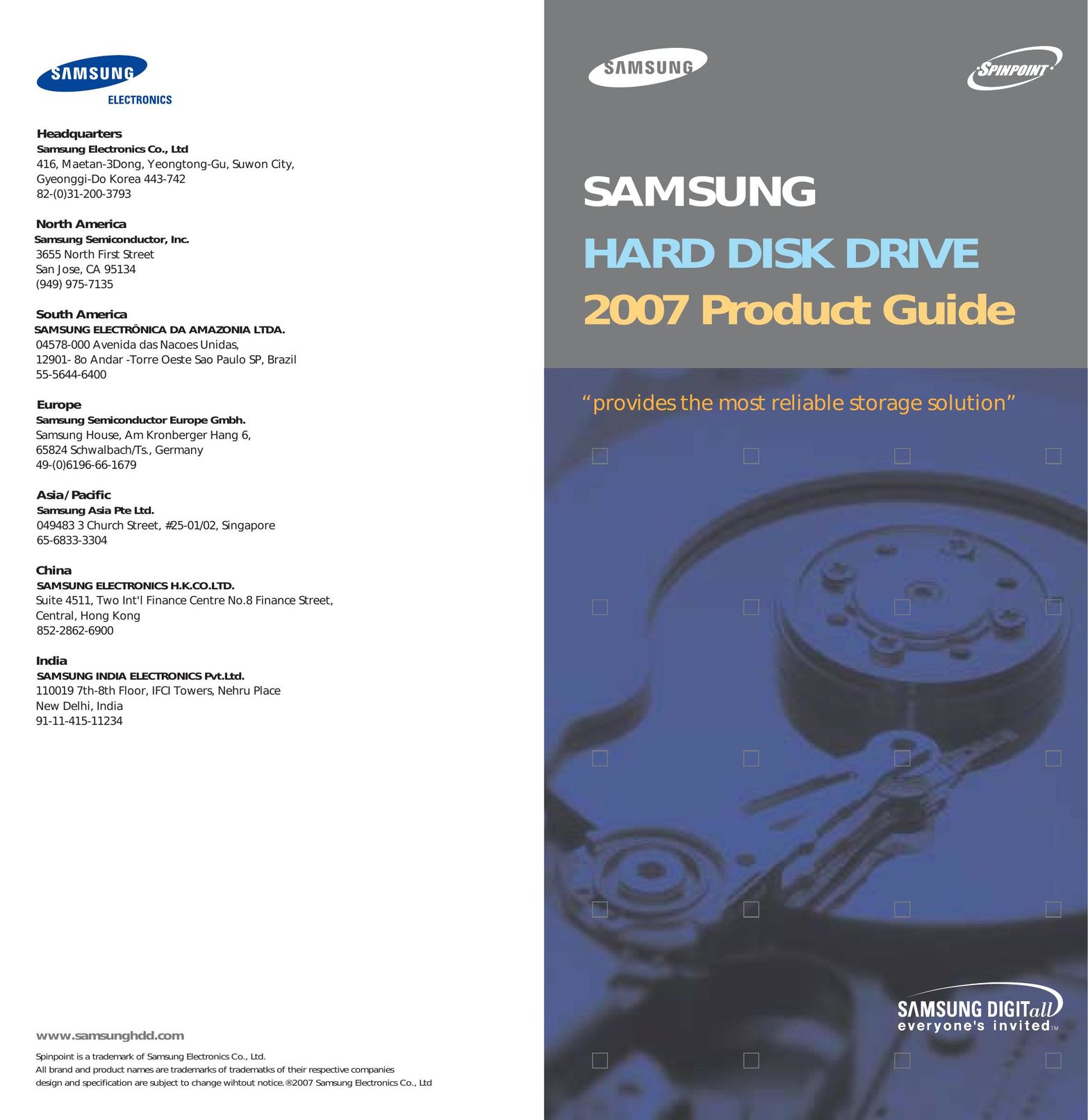 Samsung HD080GJ Computer Drive User Manual