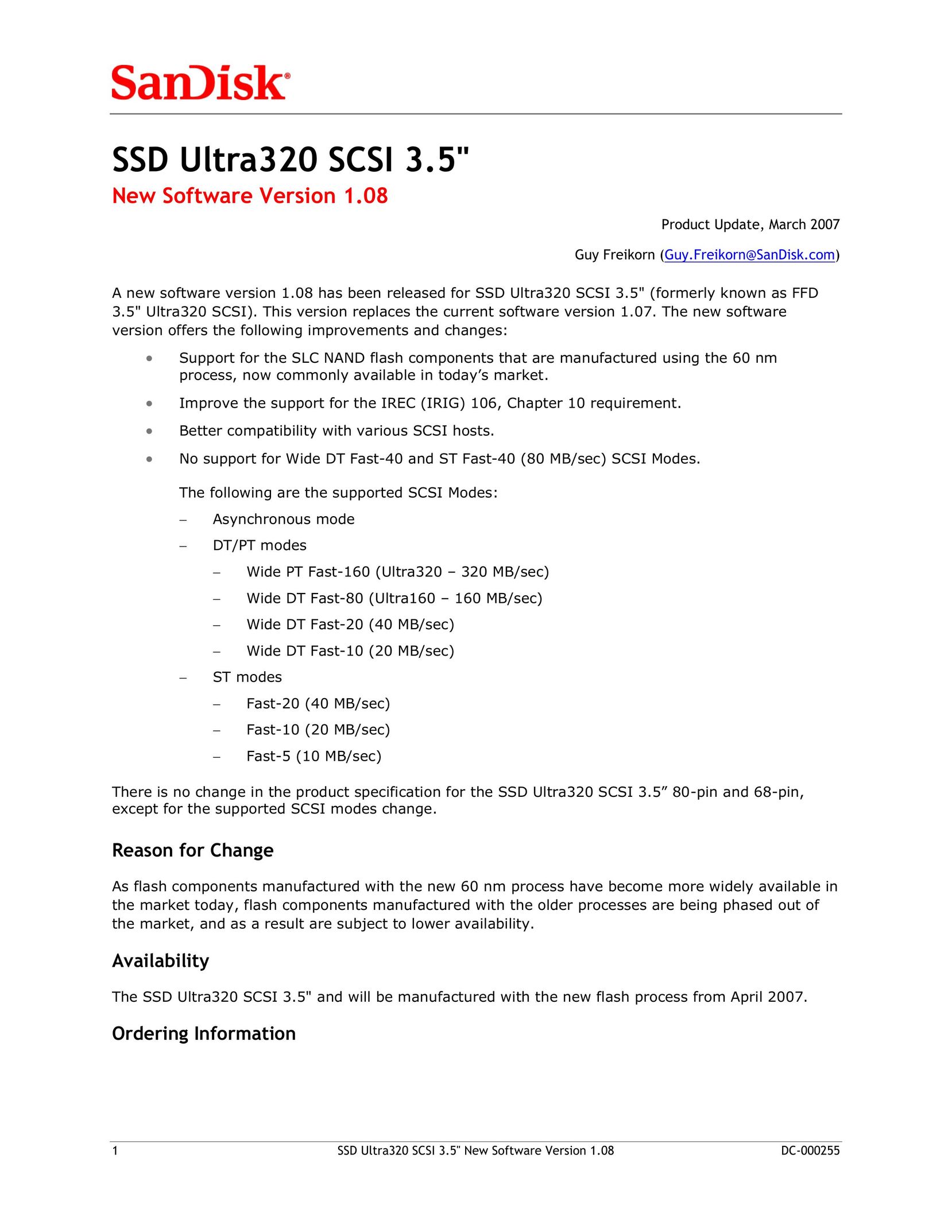 SanDisk DC-000255 Computer Drive User Manual