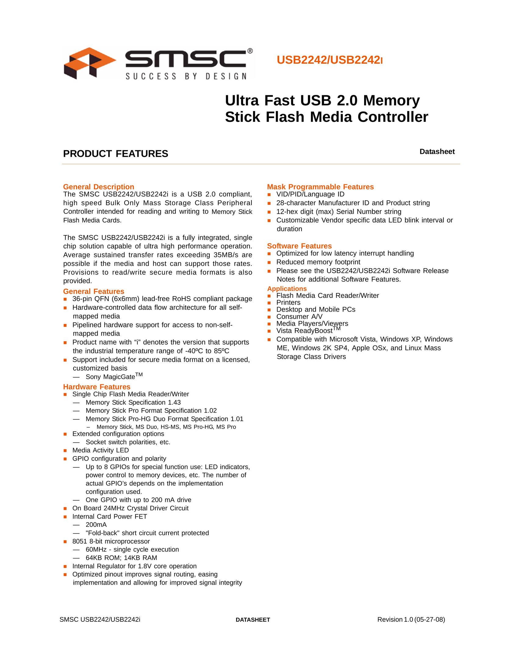 SMSC USB2242 Computer Drive User Manual