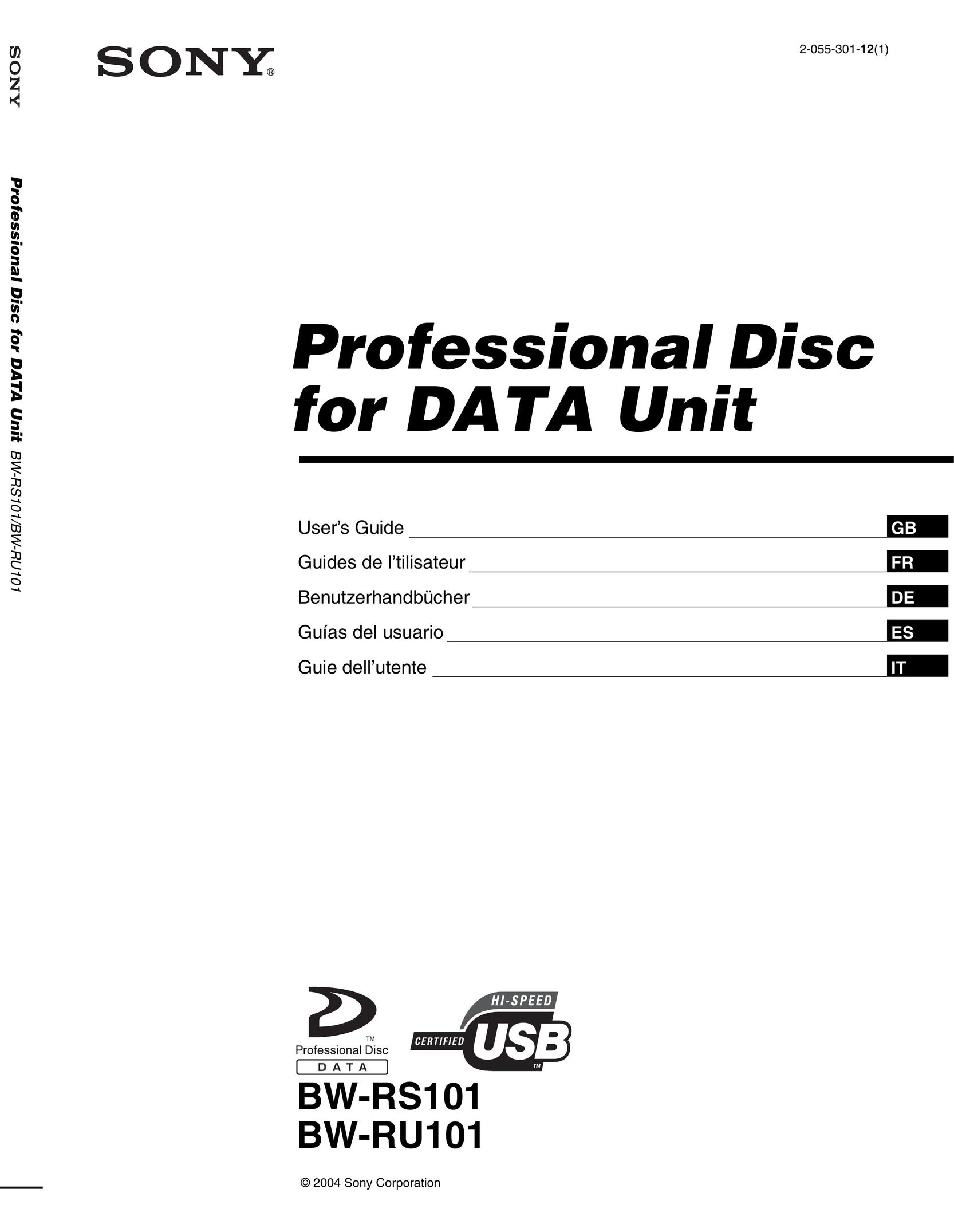 Sony BW-RS101 Computer Drive User Manual