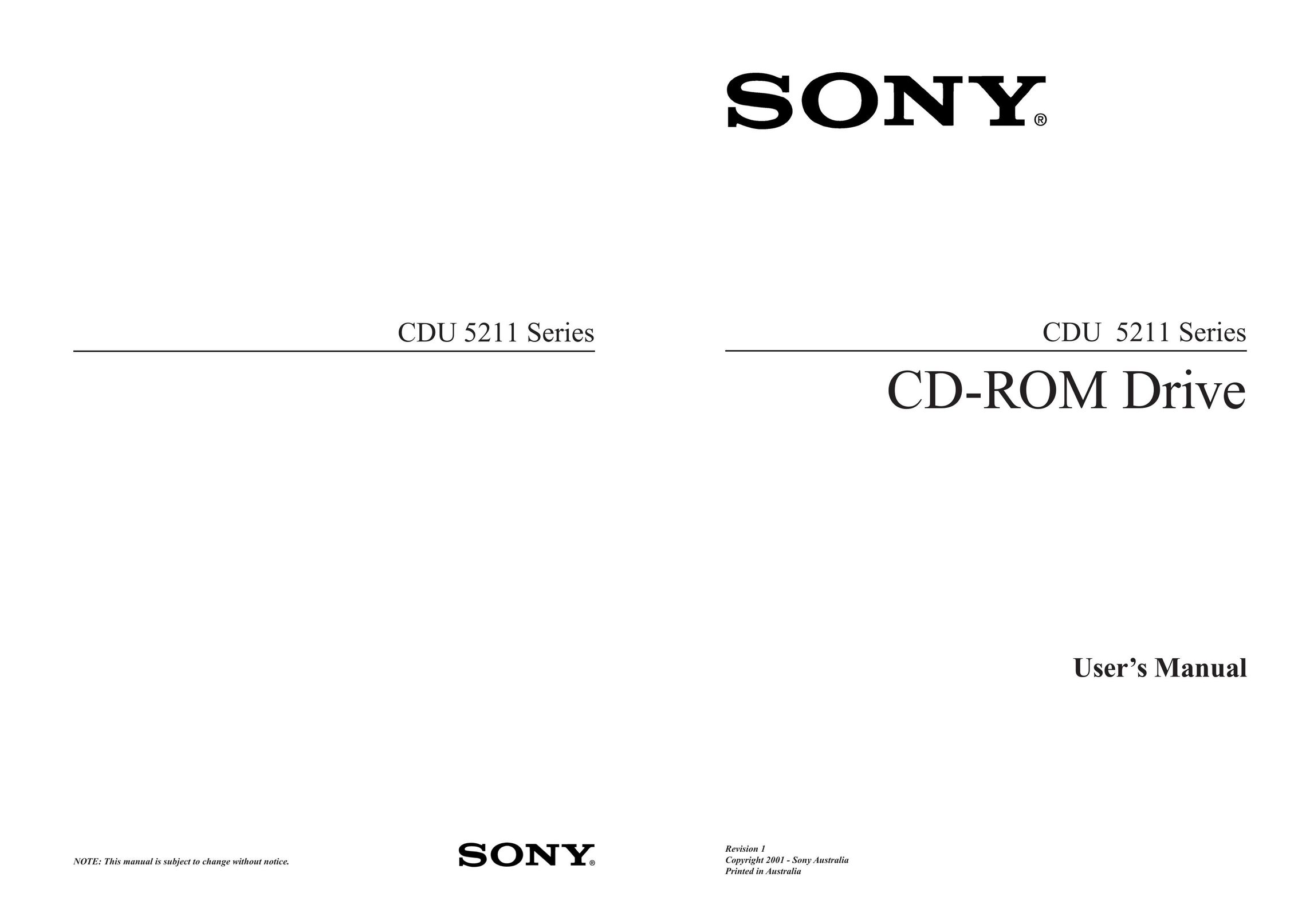 Sony CDU 5211 Computer Drive User Manual