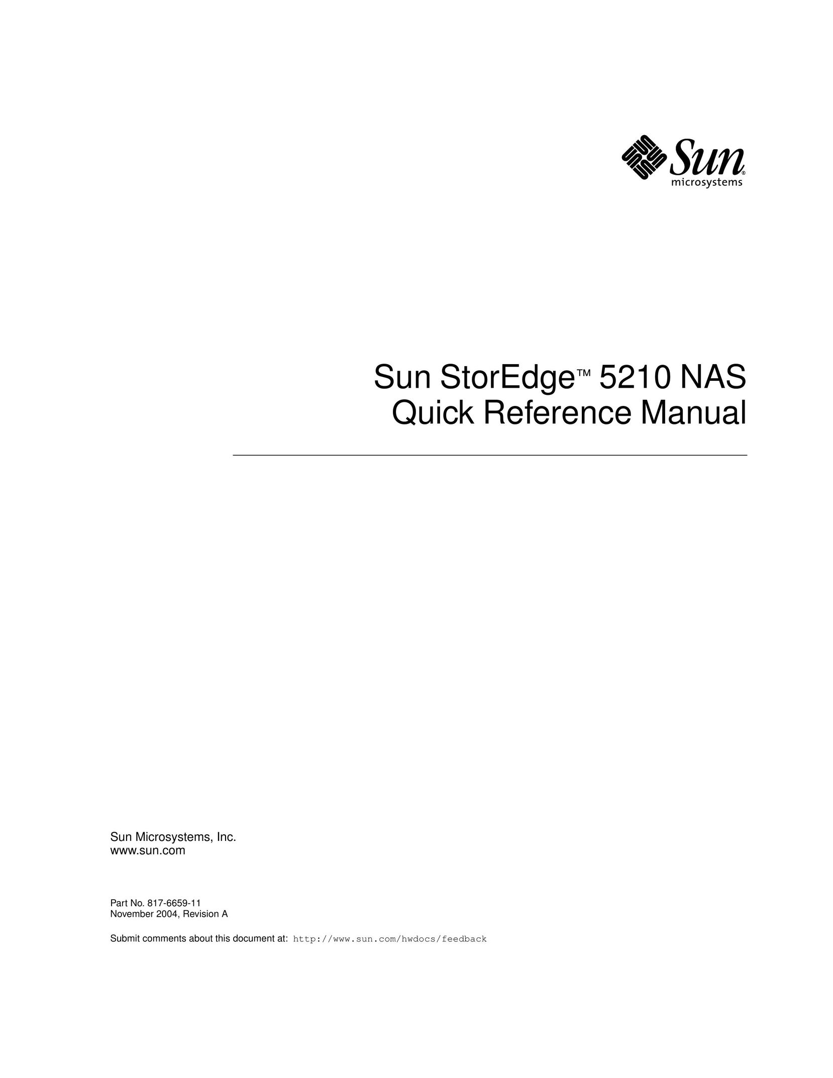 Sun Microsystems 5210 NAS Computer Drive User Manual