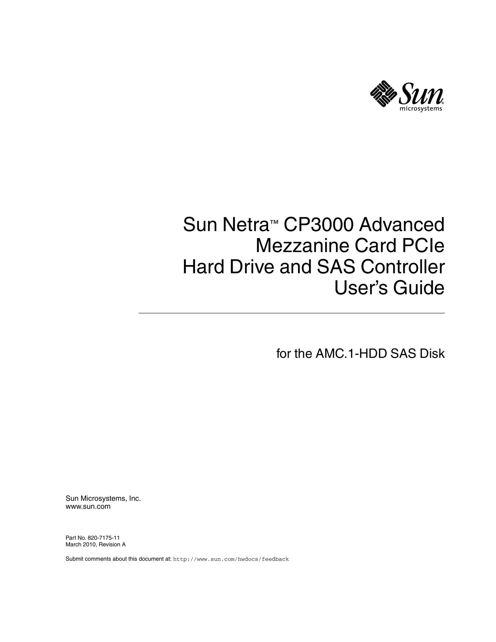 Sun Microsystems CP3000 Computer Drive User Manual