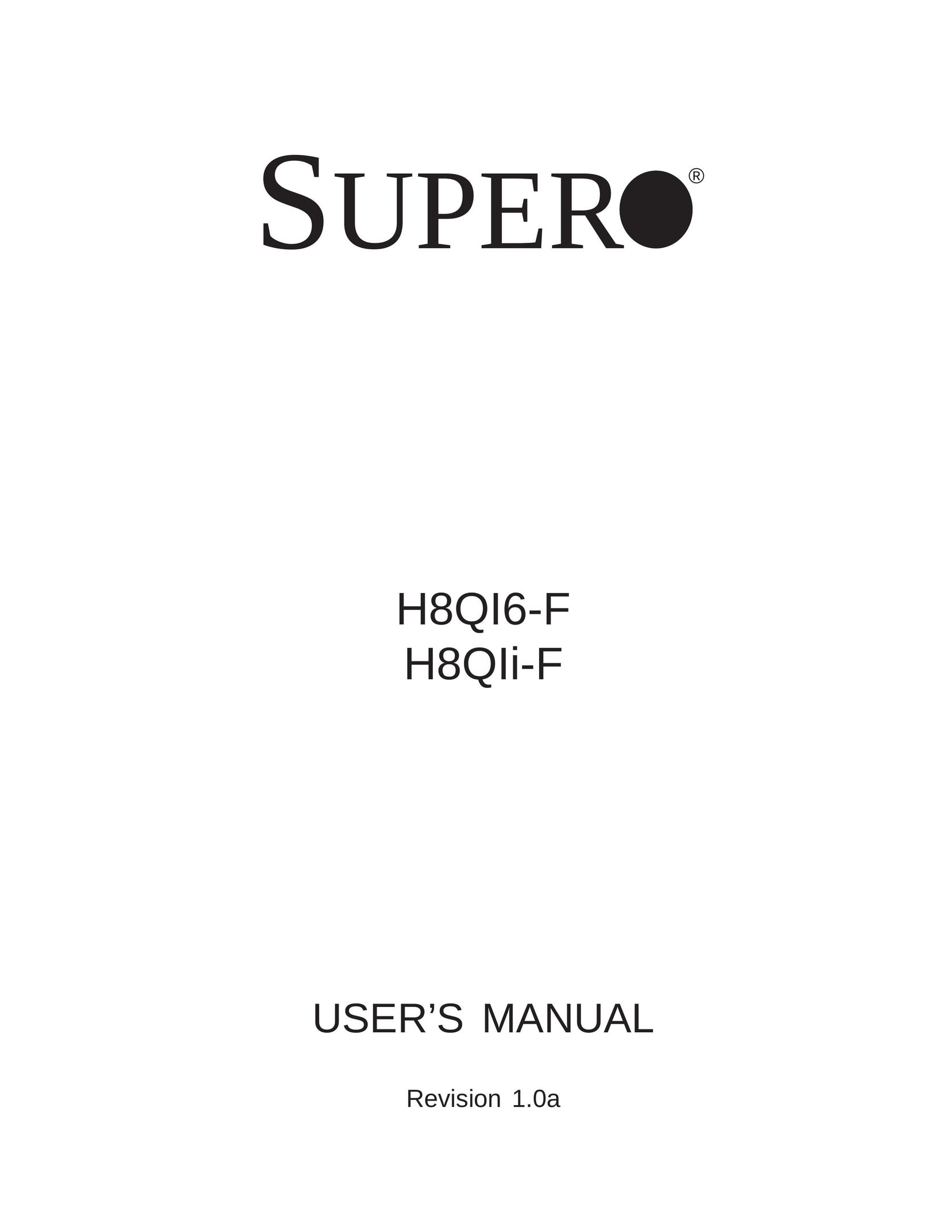 SUPER MICRO Computer H8QI6-F Computer Drive User Manual