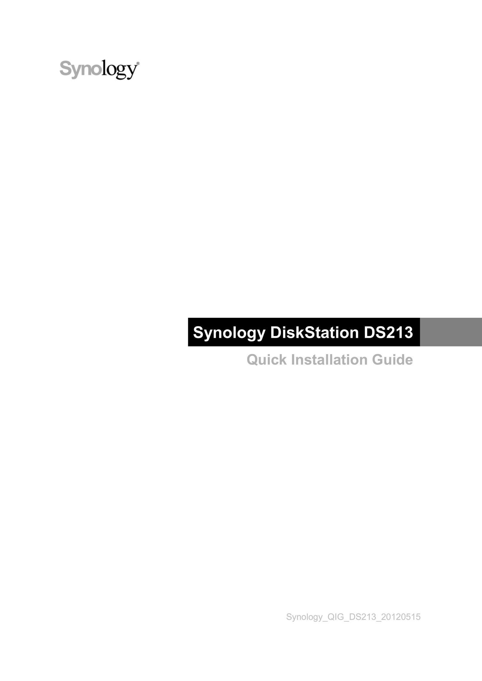 Synology DS213 Computer Drive User Manual