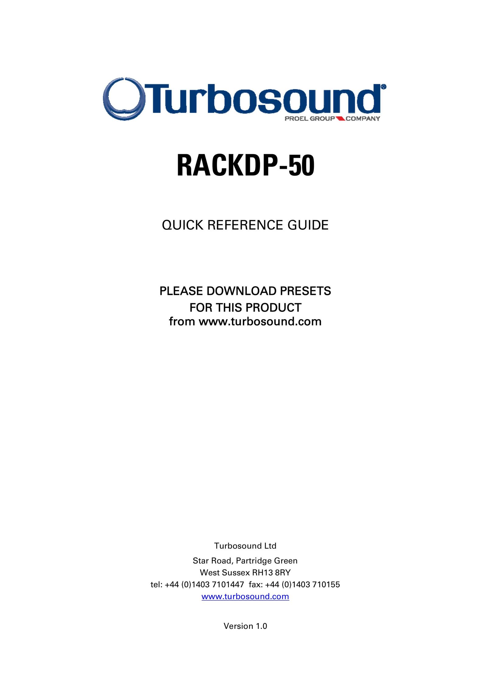 Turbosound RACKDP-50 Computer Drive User Manual