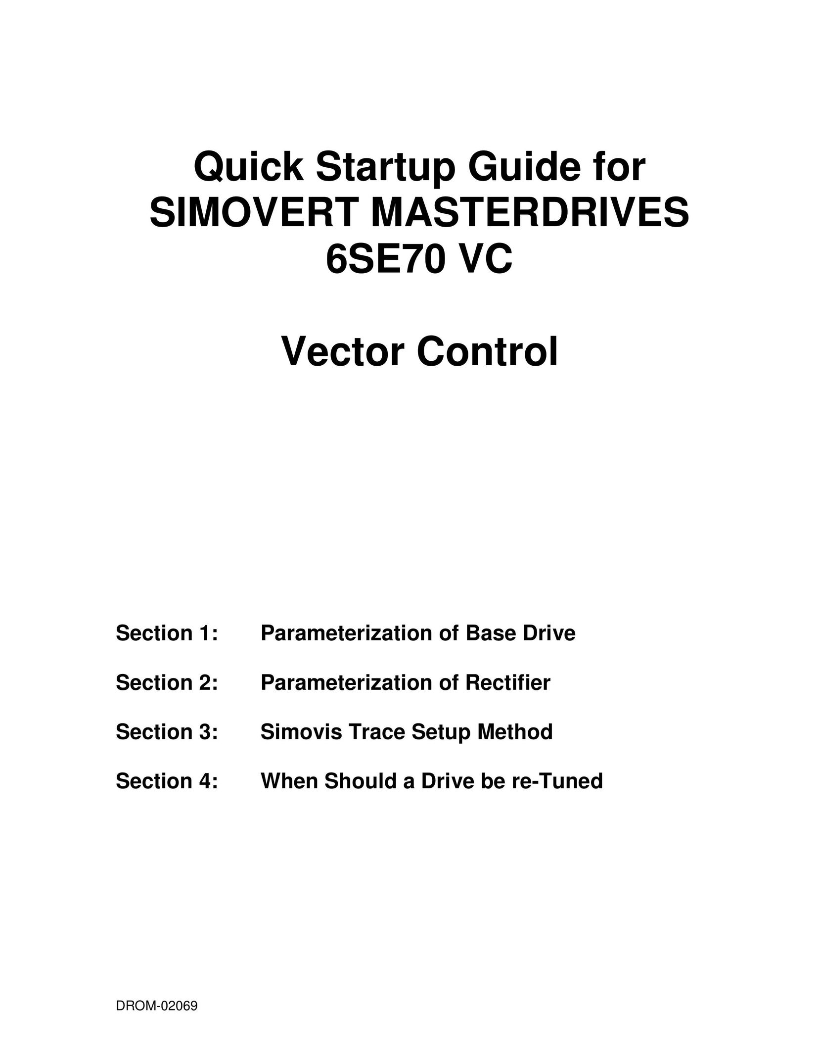 Vector 6SE70 VC Computer Drive User Manual