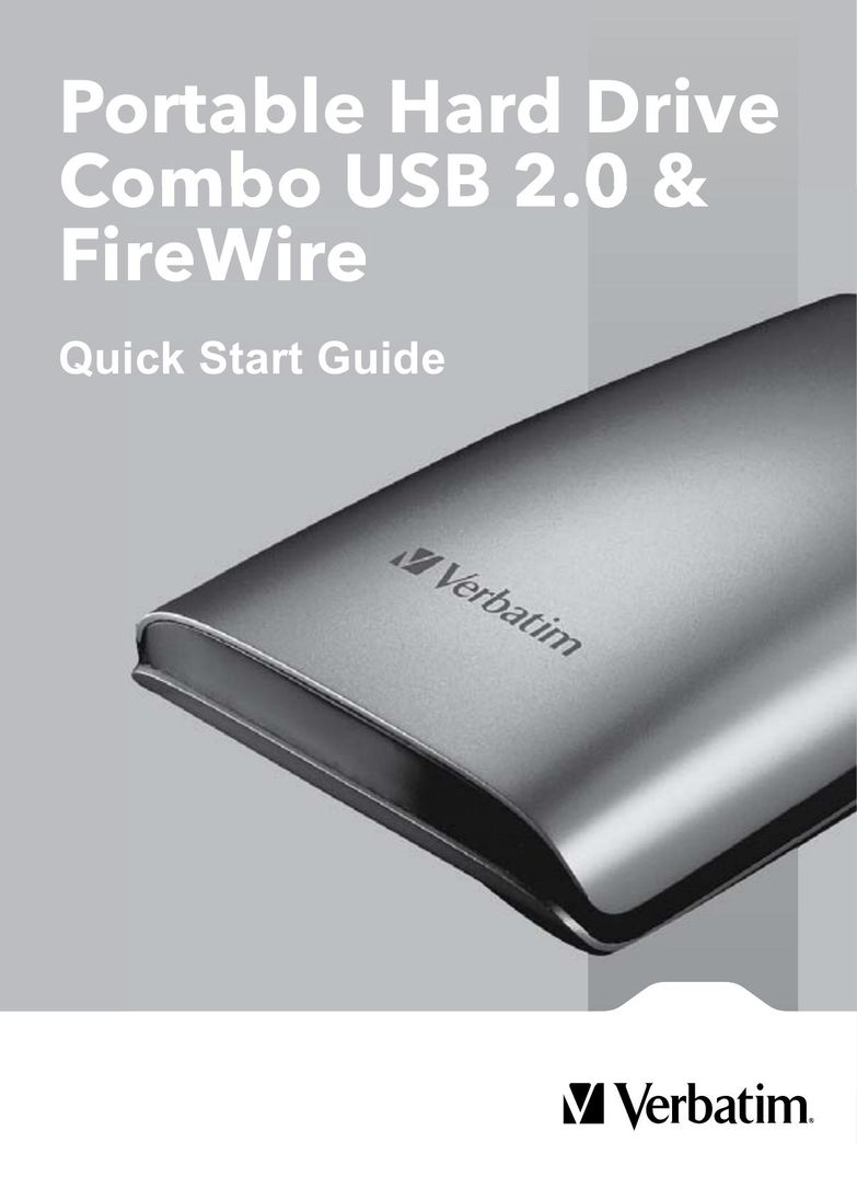 Verbatim Portable Hard Drive Combo USB Computer Drive User Manual