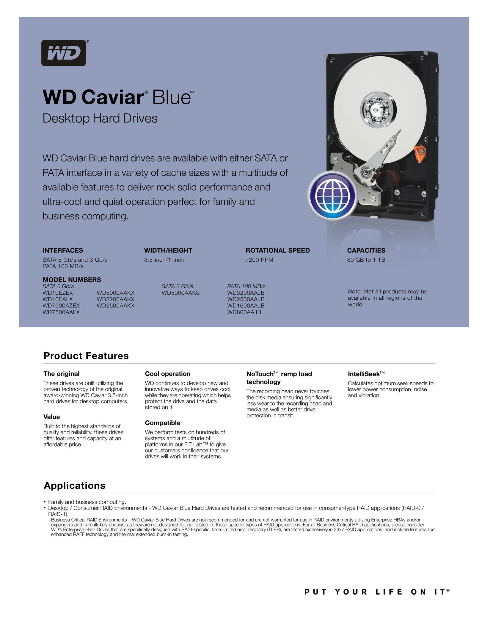 Western Digital WD10EZEX Computer Drive User Manual