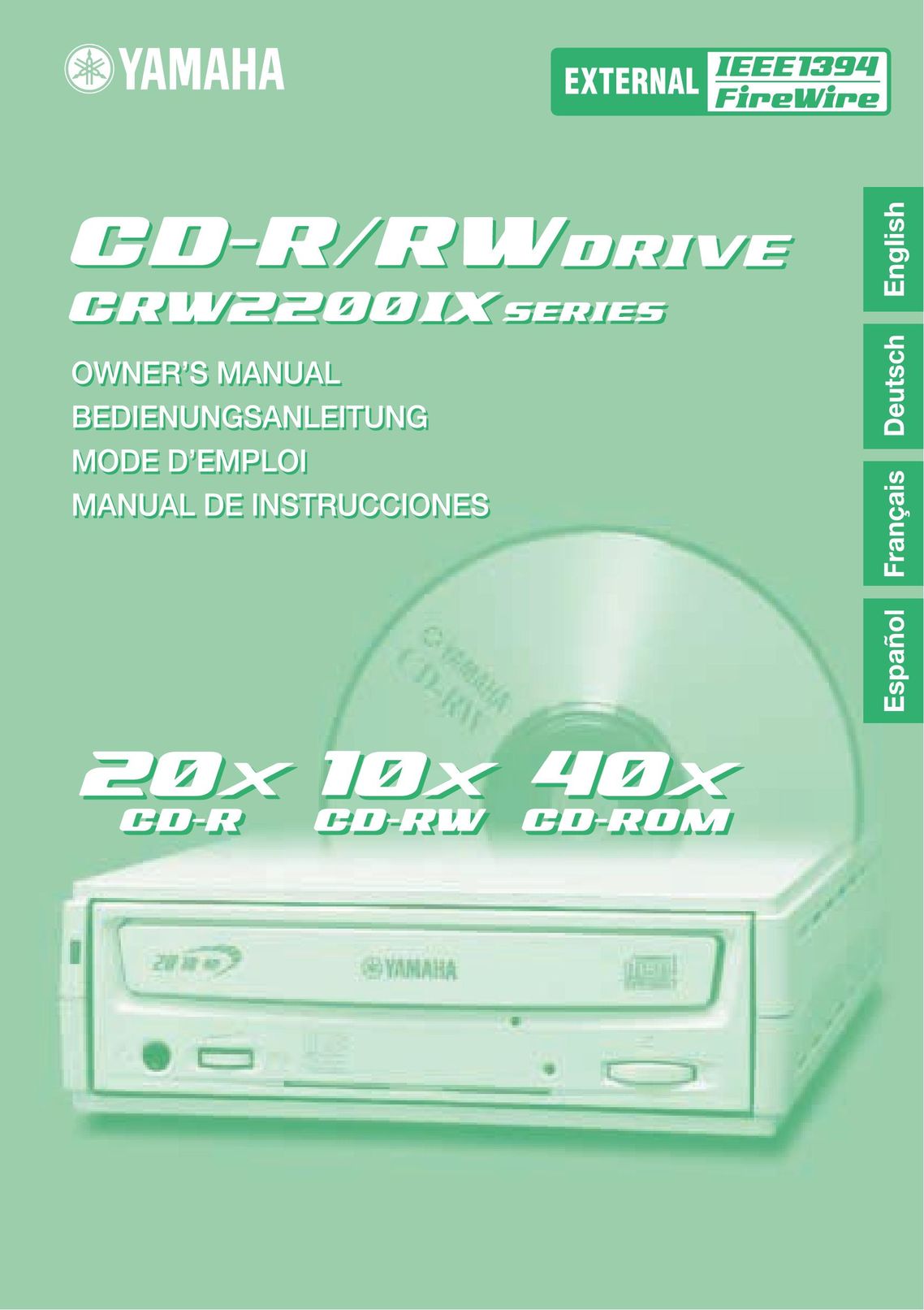Yamaha CRW2200IX Computer Drive User Manual