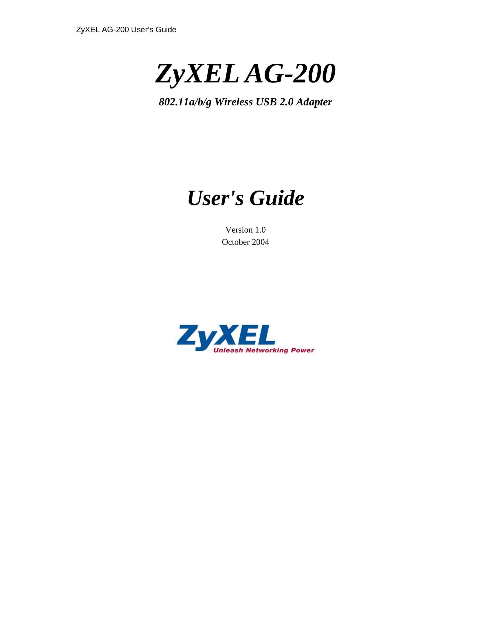 ZyXEL Communications AG-200 Computer Drive User Manual